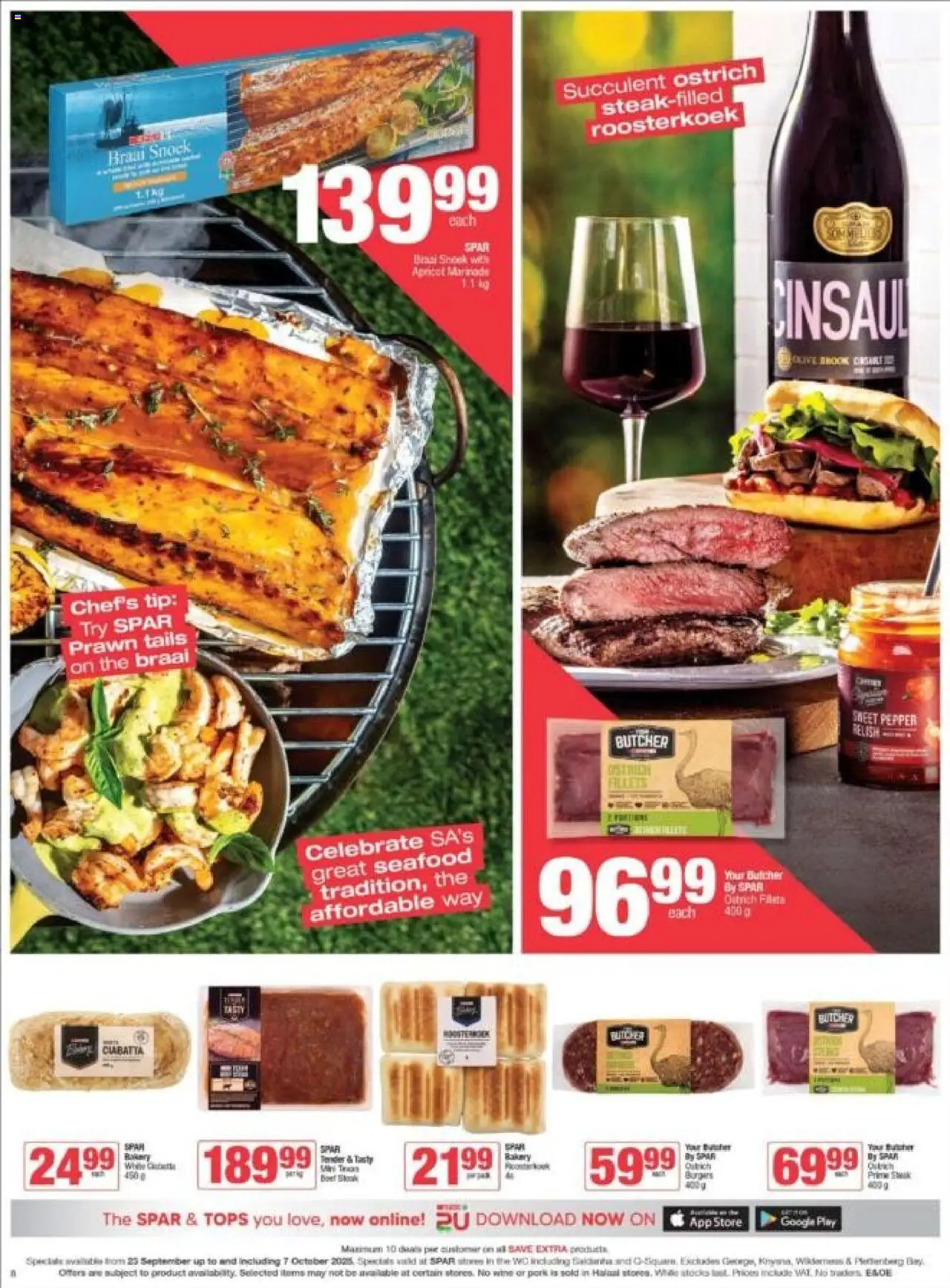 New Spar catalogue – valid from 23.09.2025 | Page: 8 | Products: Bakery, Steak, Beef, Pepper