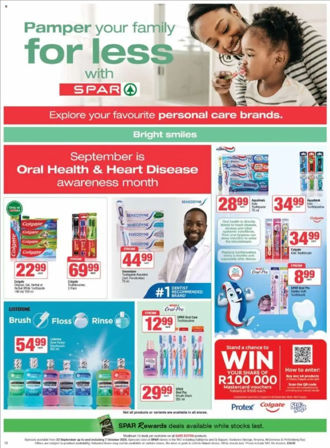 New Spar catalogue – valid from 23.09.2025 | Page: 10 | Products: Brush, Toothpaste