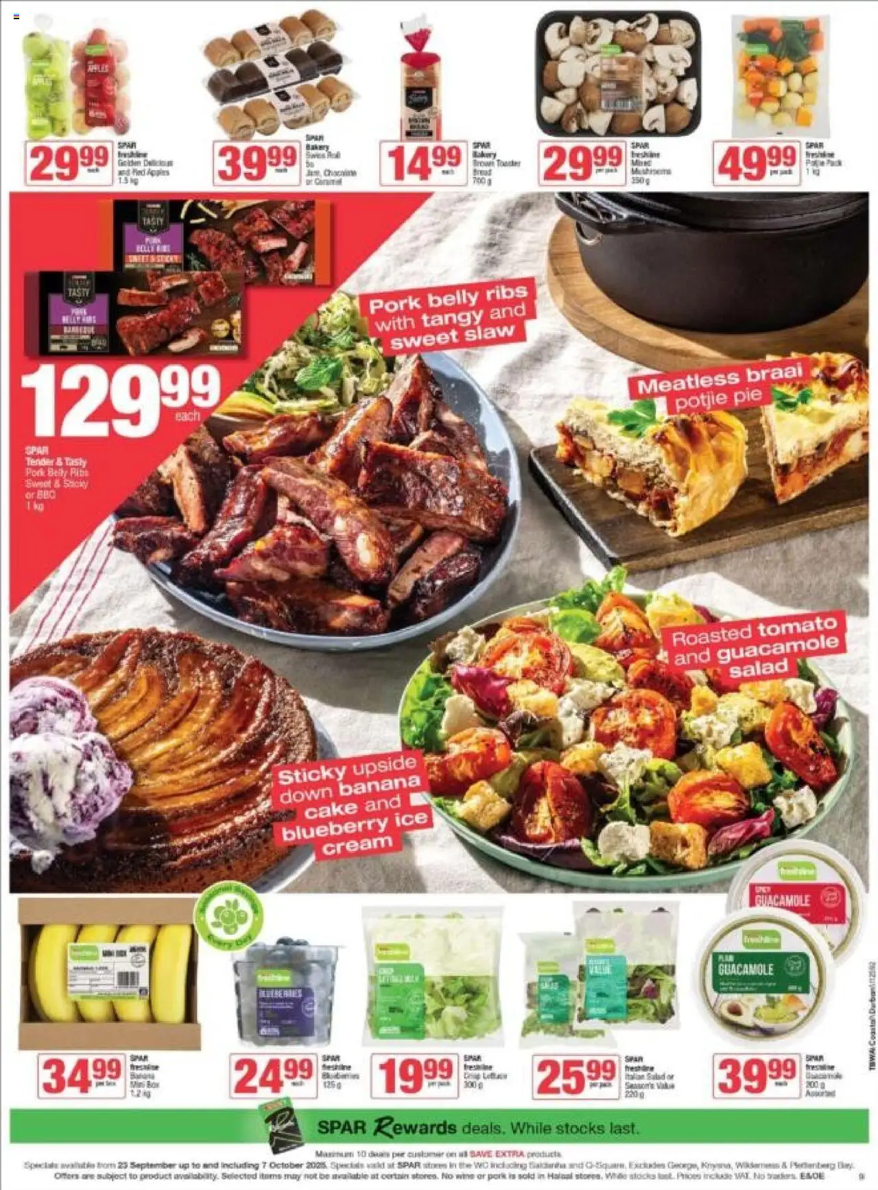 New Spar catalogue – valid from 23.09.2025 | Page: 9 | Products: Bakery, Wine, Pork, Ice cream