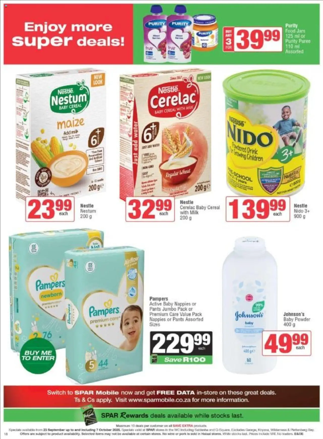 New Spar catalogue – valid from 23.09.2025 | Page: 18 | Products: Milk, Powder, Switch, Water