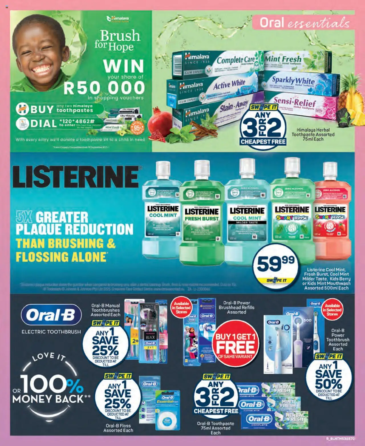 New Pick n Pay catalogue – valid from 25.09.2025 | Page: 9 | Products: Electric toothbrush, Toothpaste, Mouthwash, Toothbrush