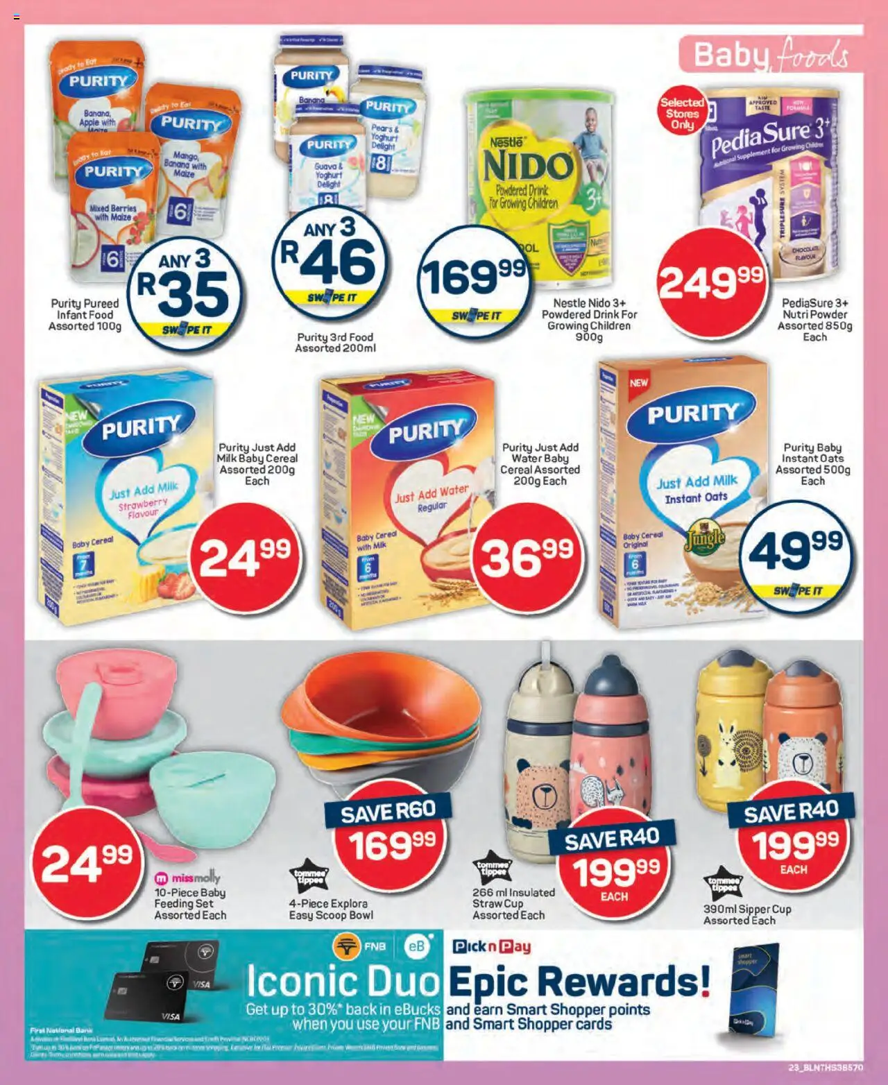 New Pick n Pay catalogue – valid from 25.09.2025 | Page: 23 | Products: Milk, Oats, Chocolate, Water