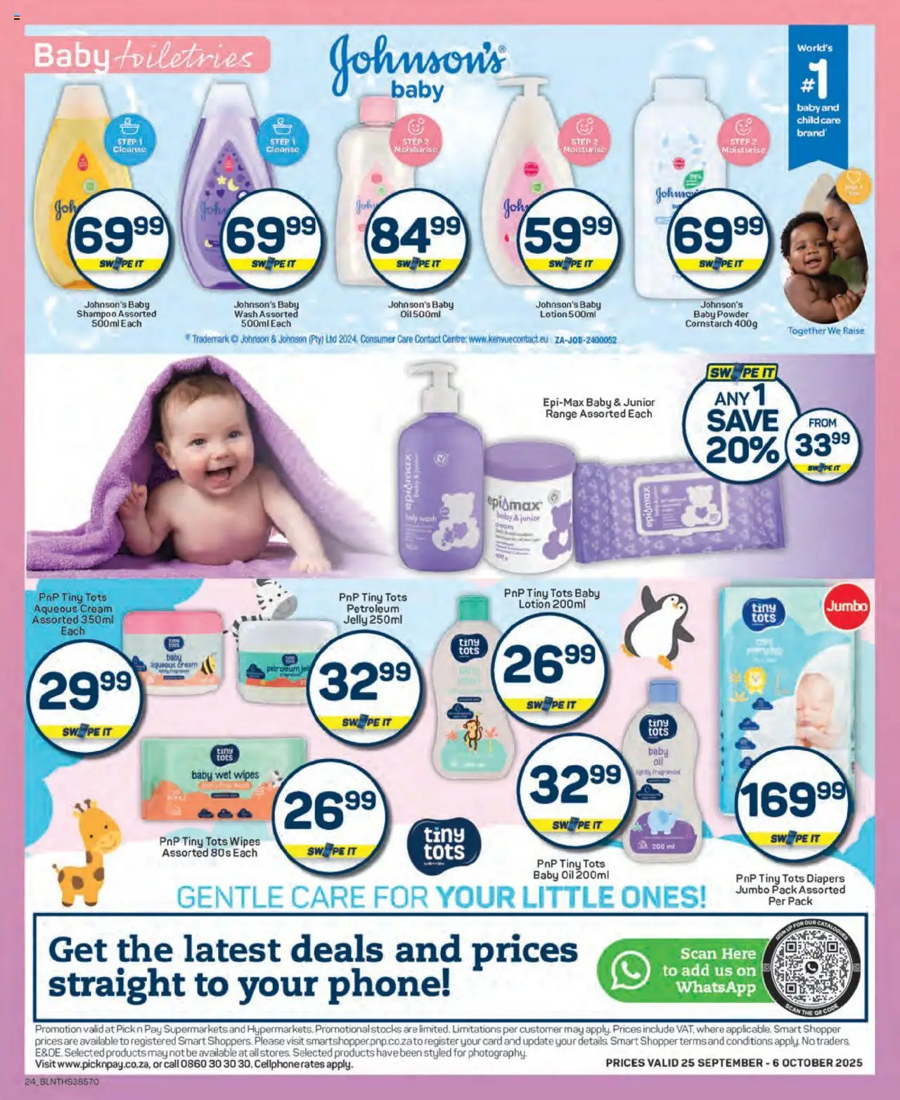 New Pick n Pay catalogue – valid from 25.09.2025 | Page: 24 | Products: Phone, Shampoo, Cream, Lotion