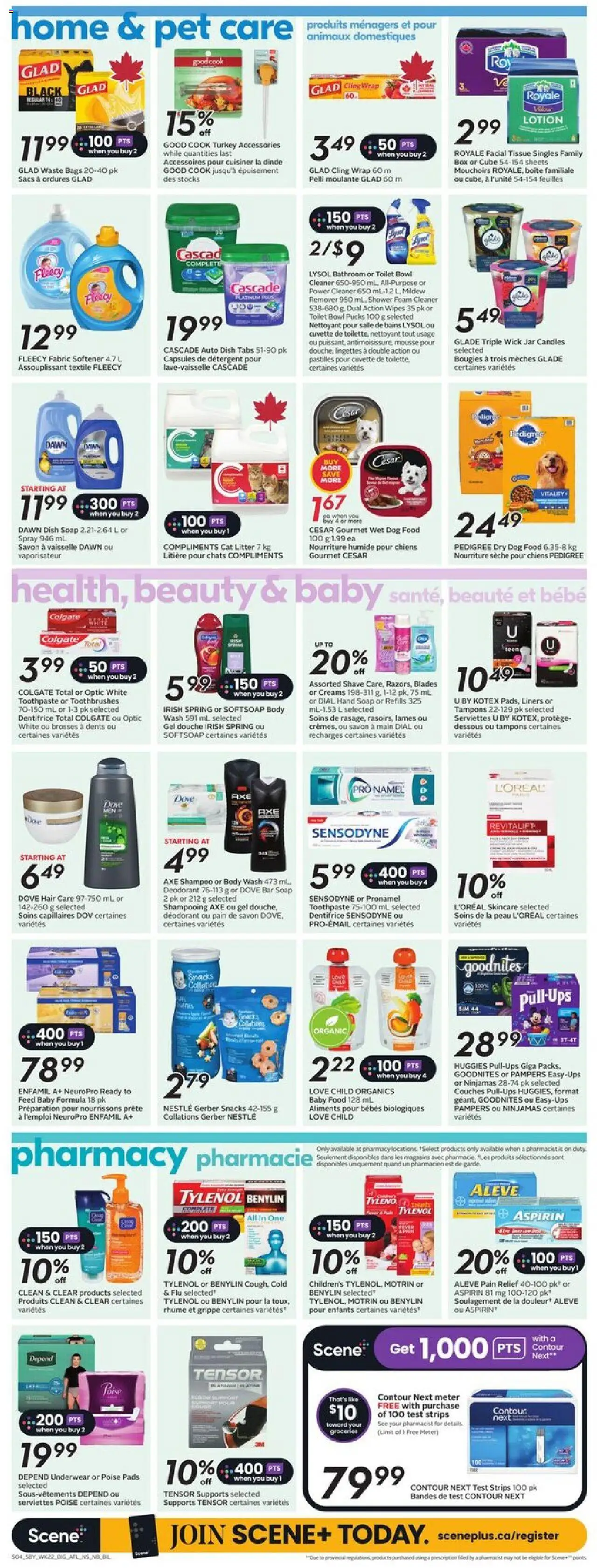 Sobeys flyer valid from 25.09.2025 | Page: 13 | Products: Shampoo, Body wash, Deodorant, Fabric softener