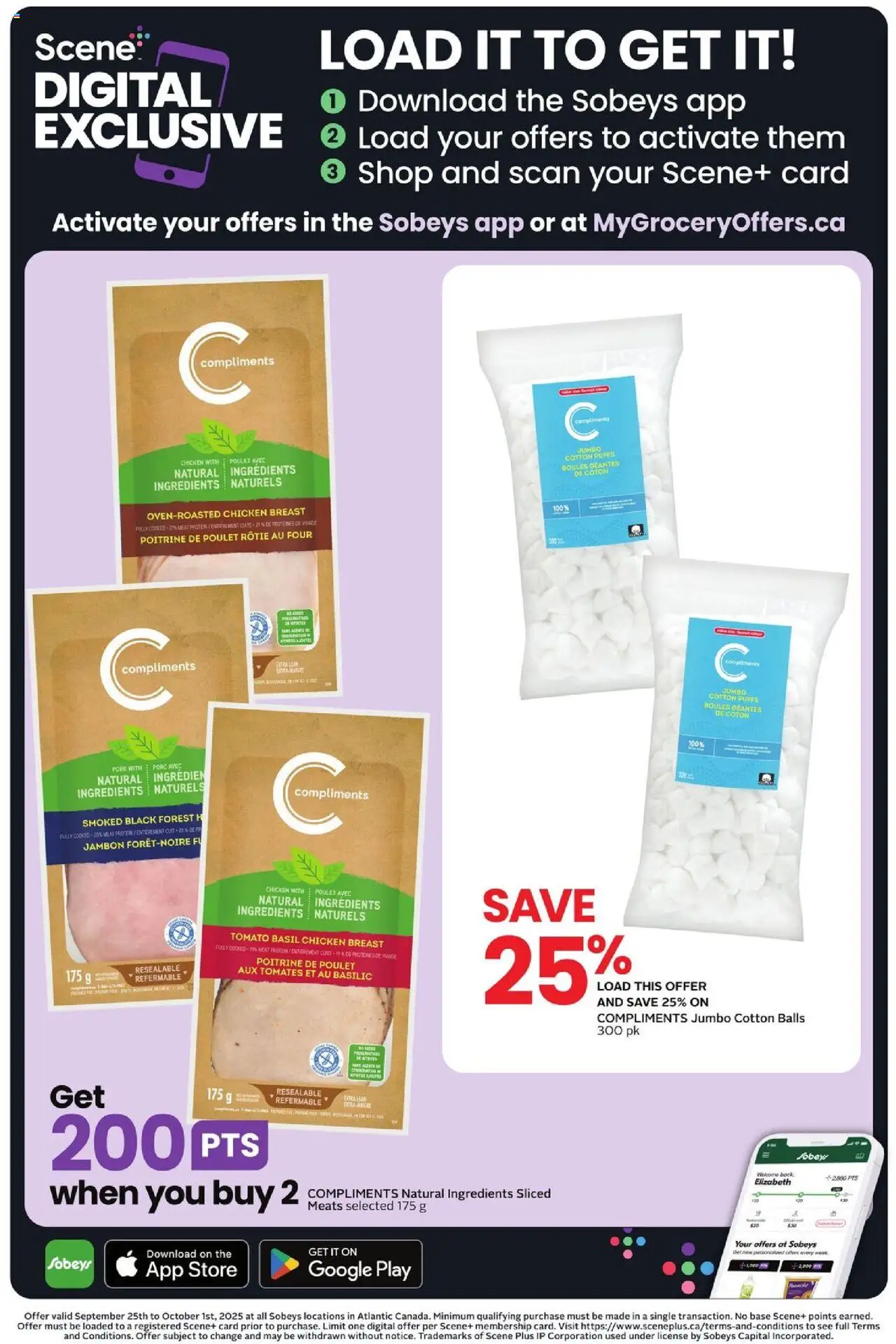 Sobeys flyer valid from 25.09.2025 | Page: 14 | Products: Chicken, Pork
