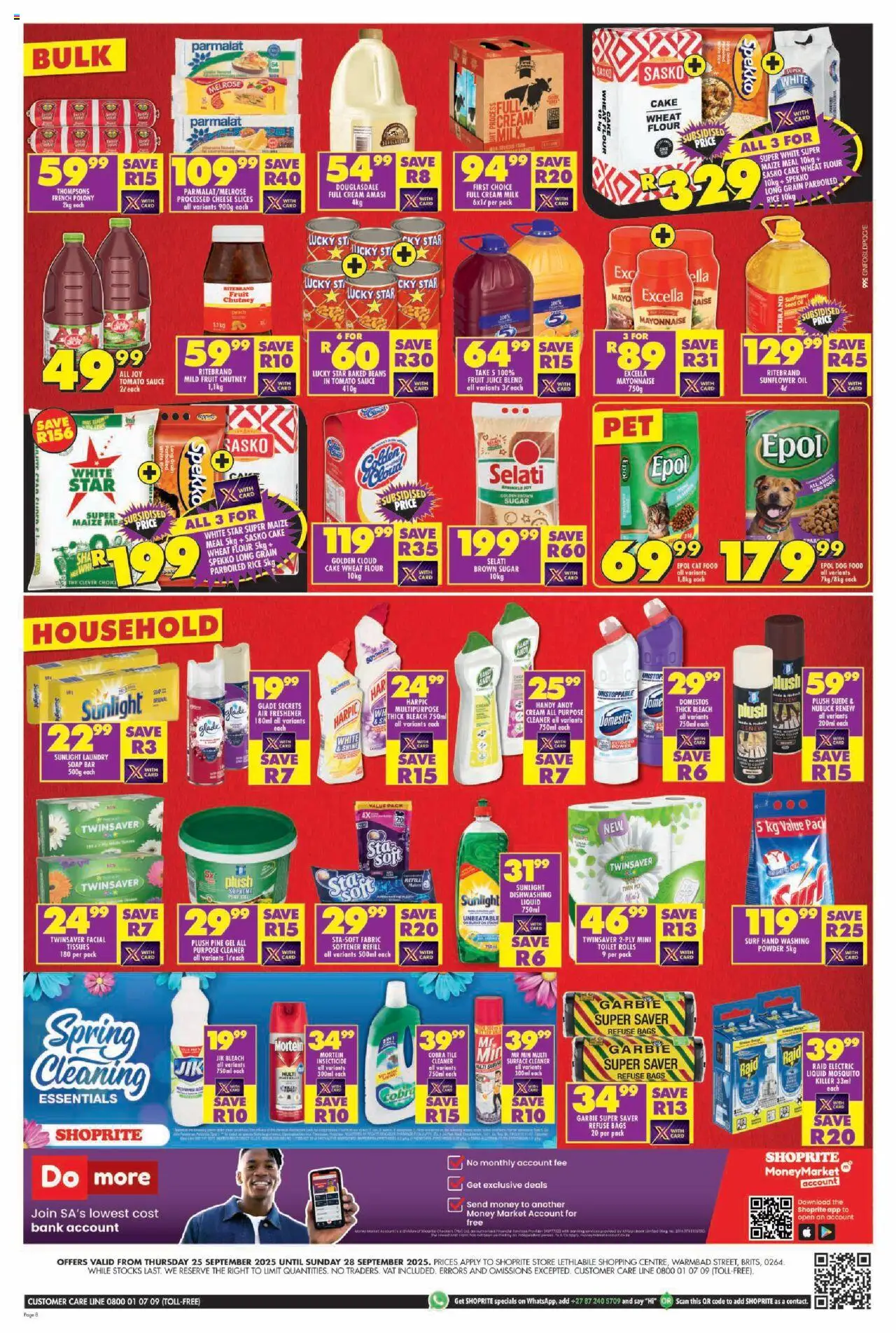 New Shoprite catalogue – valid from 25.09.2025 | Page: 8 | Products: Surface cleaner, Oil, Juice, Soap