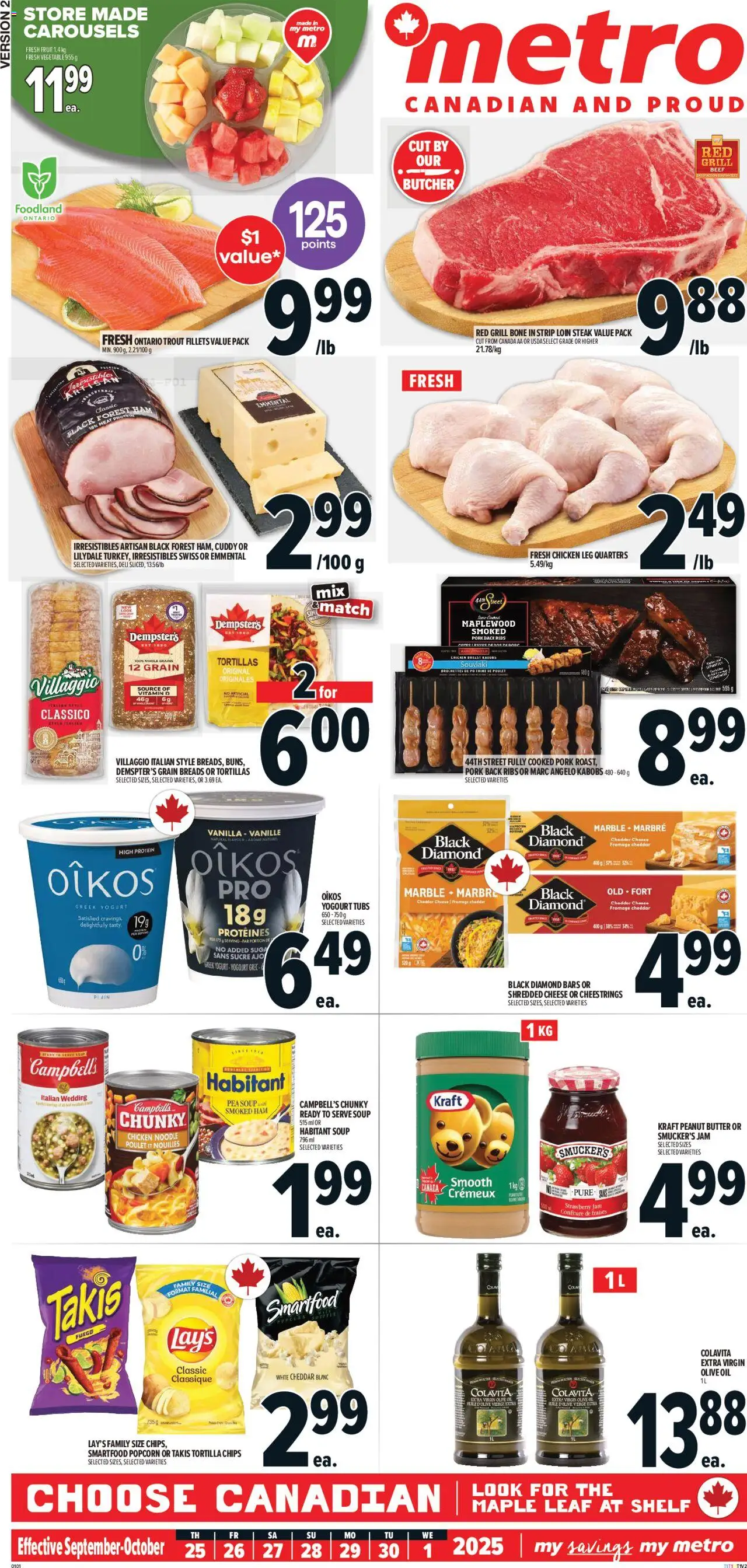Metro flyer valid from 25.09.2025 | Page: 2 | Products: Chips, Shelf, Butter, Ham