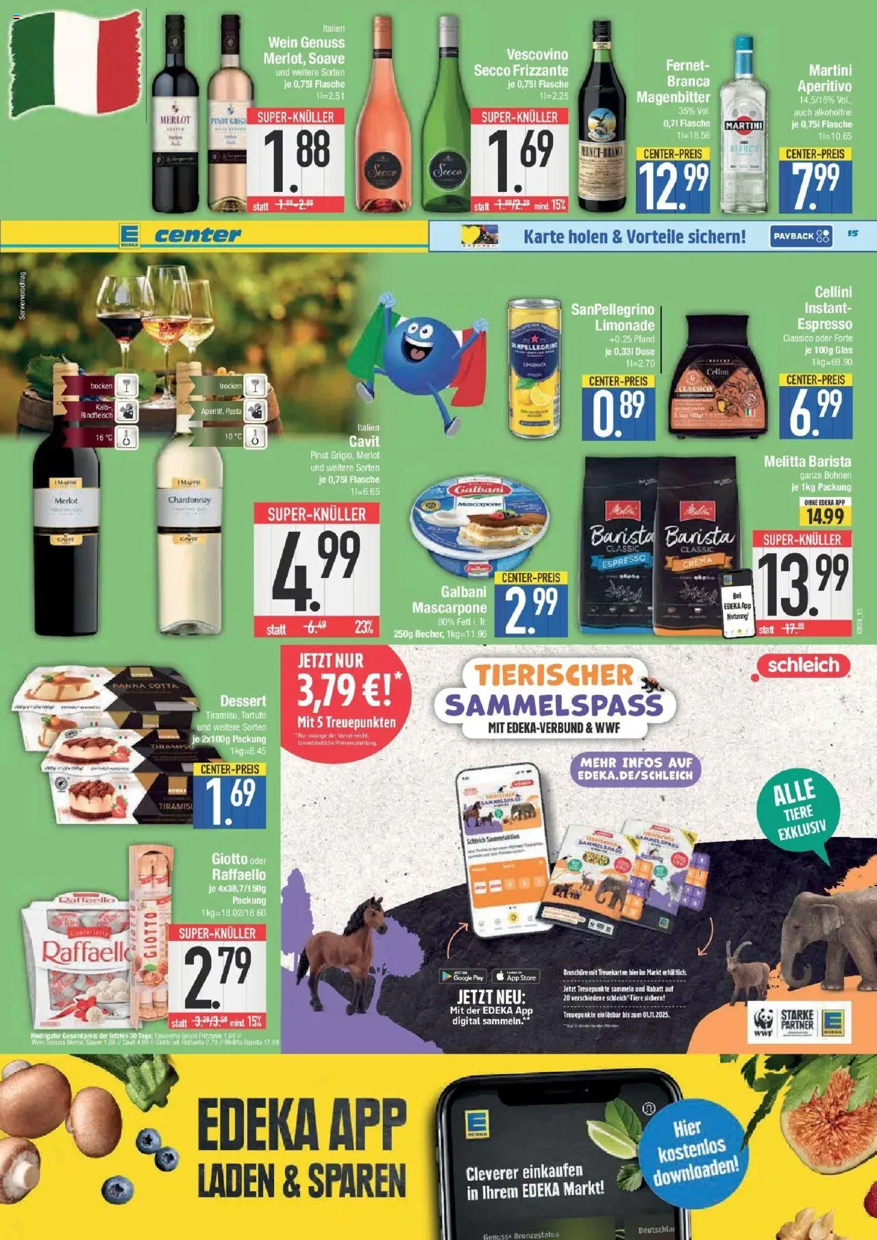 Edeka prospekt Weißenburg	 – gültig ab 21.09.2025 | Seite: 15 | Produkte: Raffaello, Mascarpone, Wein, Rindfleisch