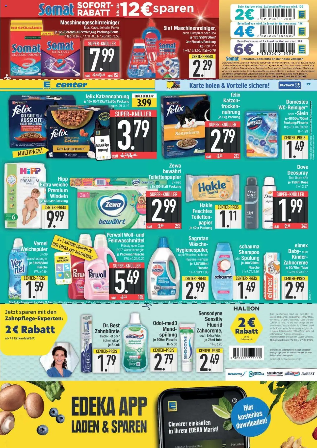 Edeka prospekt Weißenburg	 – gültig ab 21.09.2025 | Seite: 21 | Produkte: Zewa, Deodorant, Weichspüler, Toilettenpapier