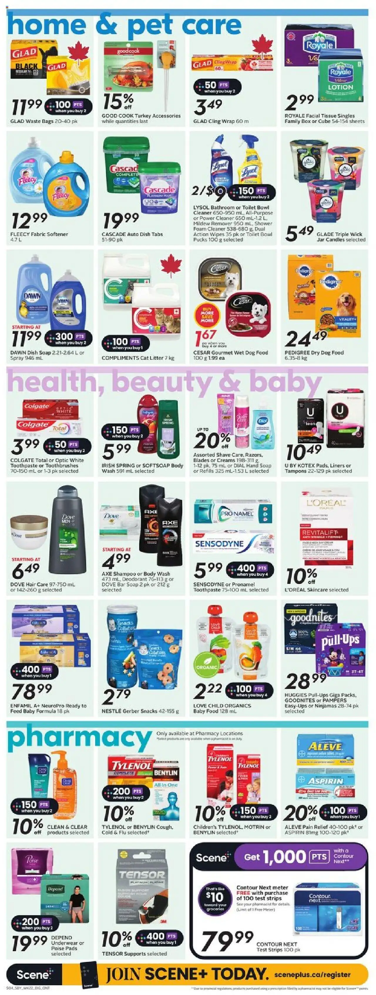 Sobeys flyer valid from 25.09.2025 | Page: 13 | Products: Soap, Body wash, Fabric softener, Underwear