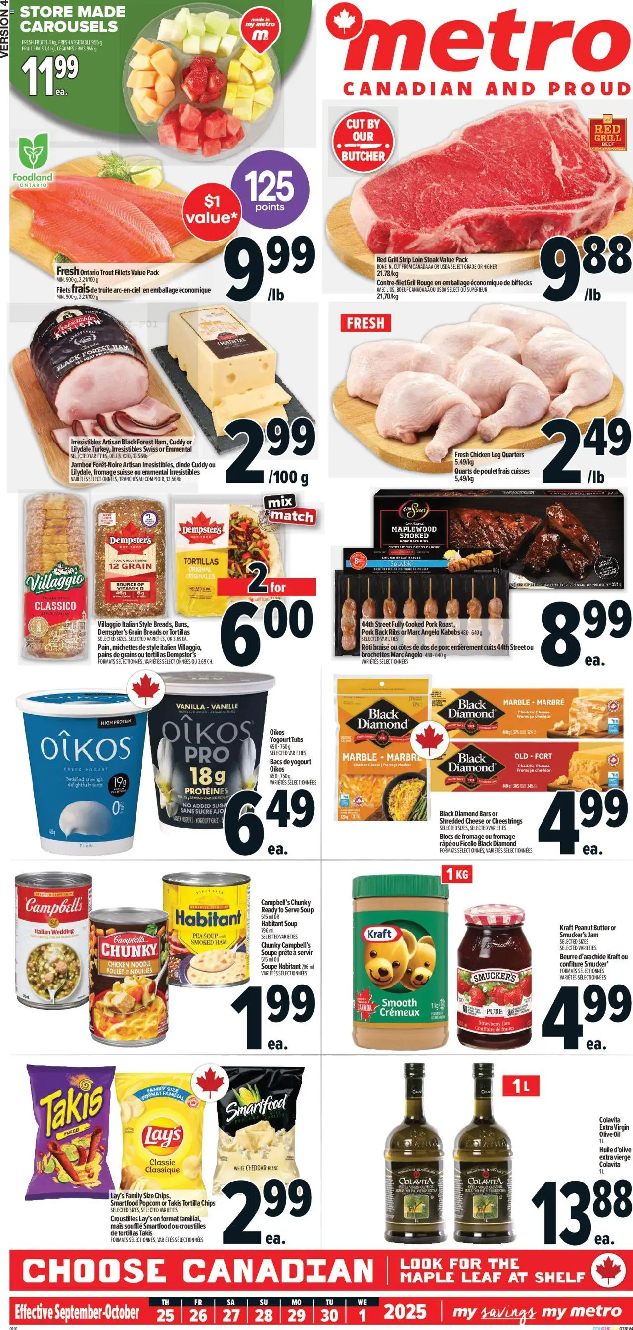 Metro flyer valid from 25.09.2025 | Page: 2 | Products: Beef, Grill, Cheese, Chicken