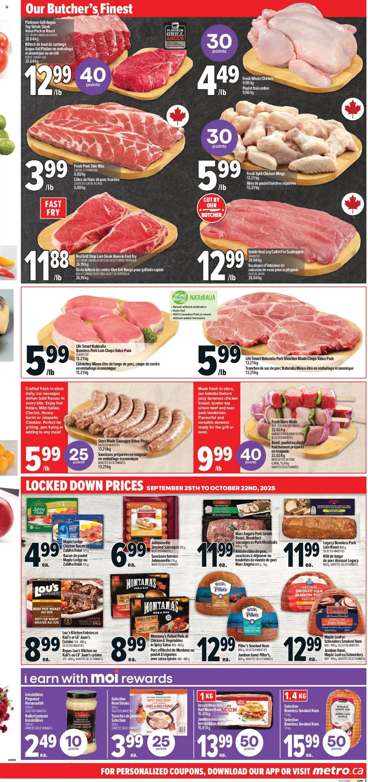 Metro flyer valid from 25.09.2025 | Page: 8 | Products: Chicken wings, Turkey, Cheese, Pork