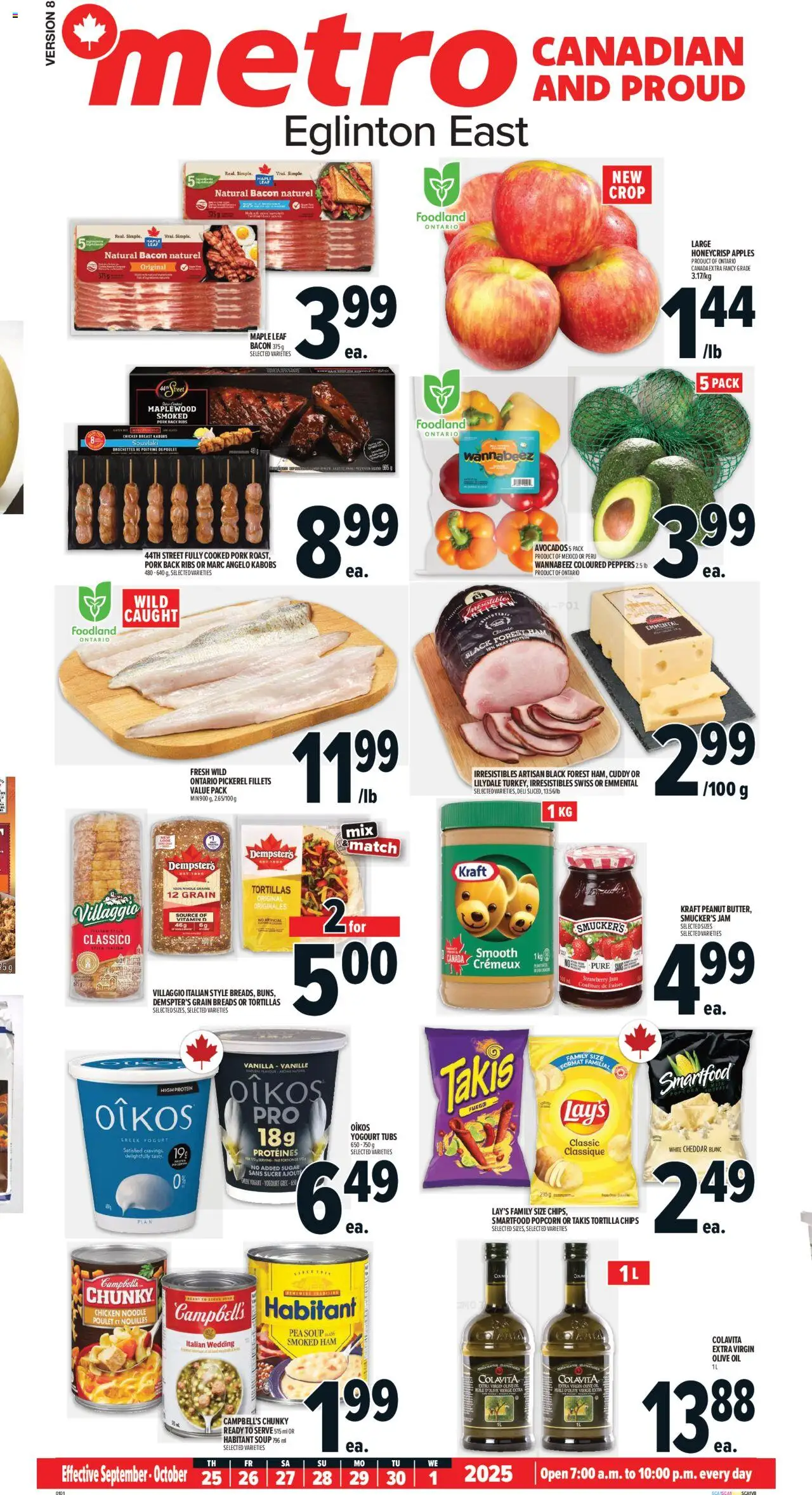 Metro flyer valid from 25.09.2025 | Page: 3 | Products: Chips, Yogurt, Oil, Pork