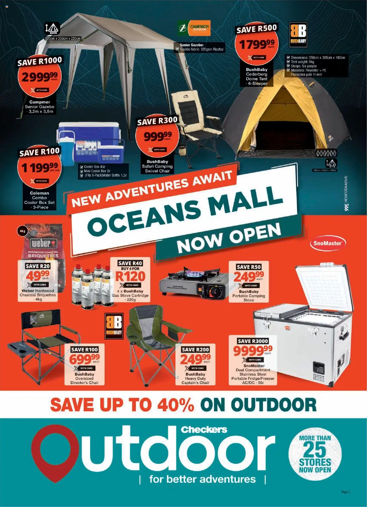 New Checkers catalogue – valid from 22.09.2025 | Page: 1 | Products: Chair, Box, Cooler, Gas stove