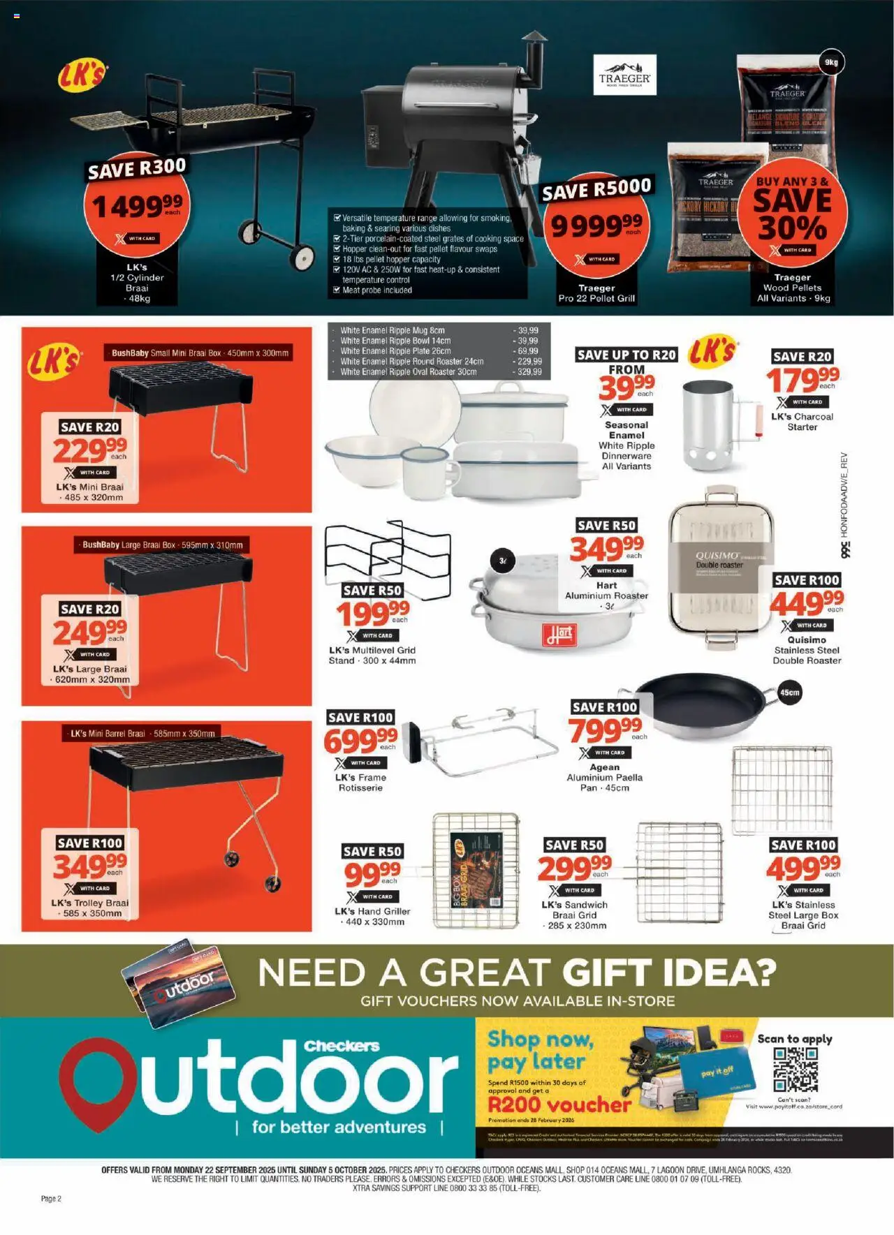 New Checkers catalogue – valid from 22.09.2025 | Page: 2 | Products: Grill, Box, Mug, Enamel