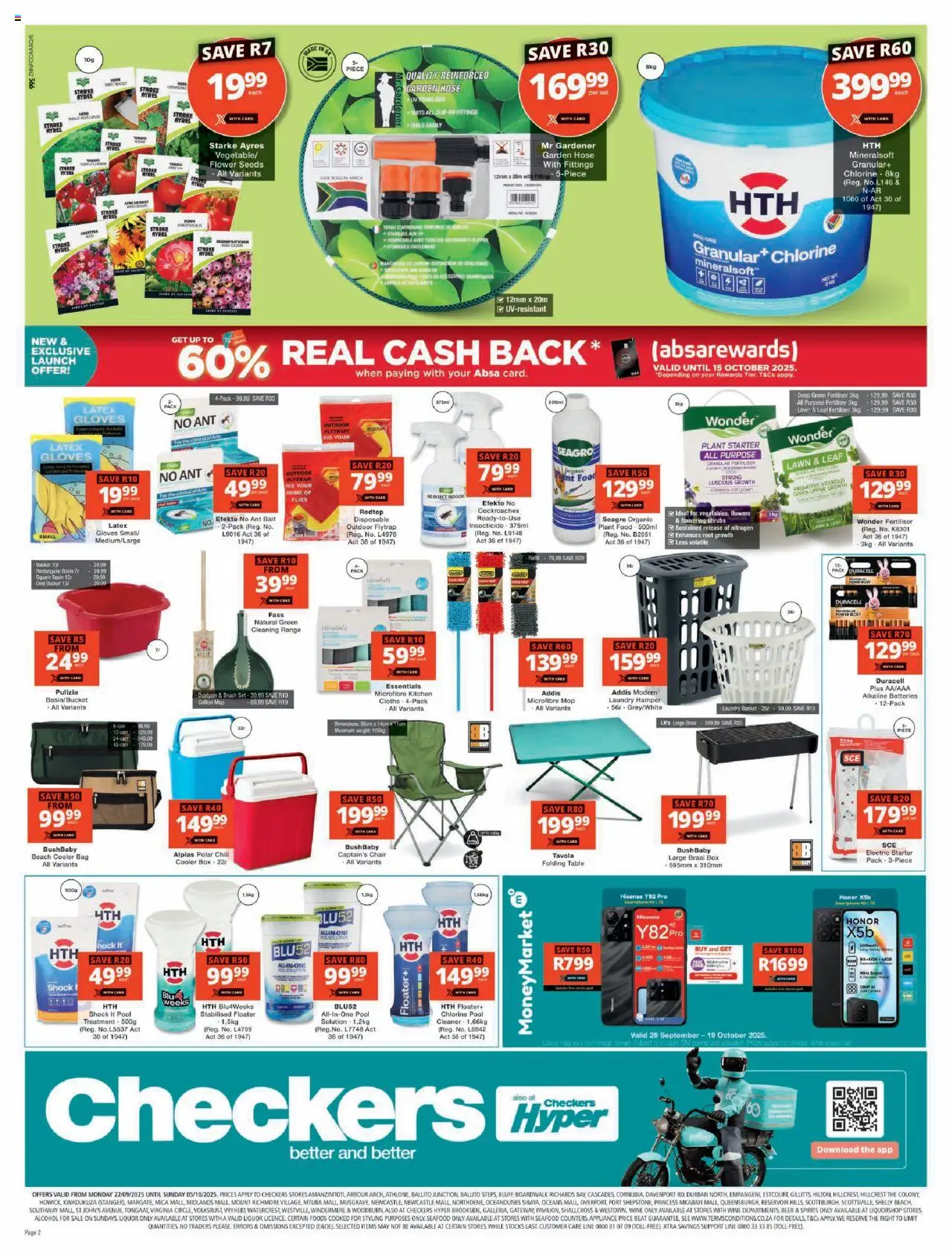 New Checkers catalogue – valid from 22.09.2025 | Page: 12 | Products: Chair, Mop, Wine, Beer