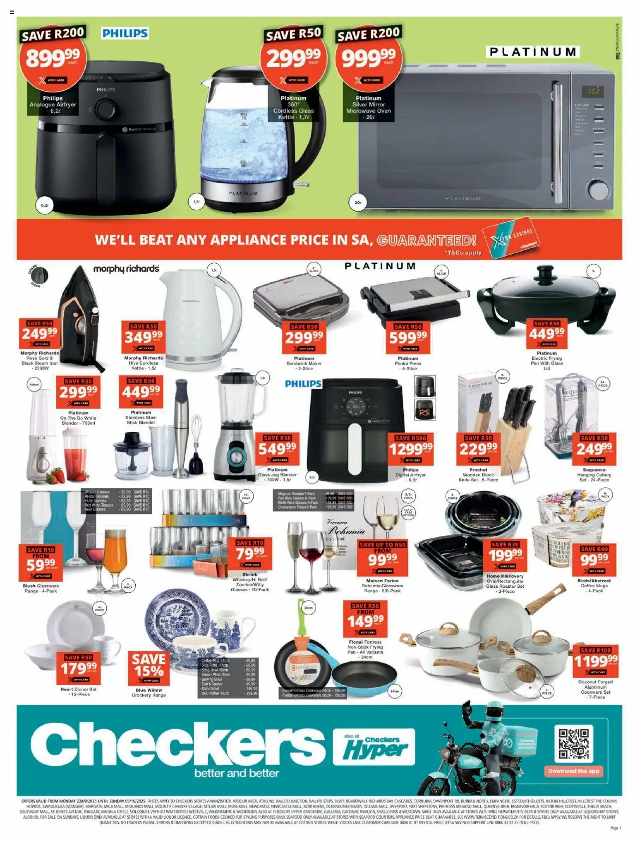 New Checkers catalogue – valid from 22.09.2025 | Page: 11 | Products: Platter, Kettle, Iron, Beer