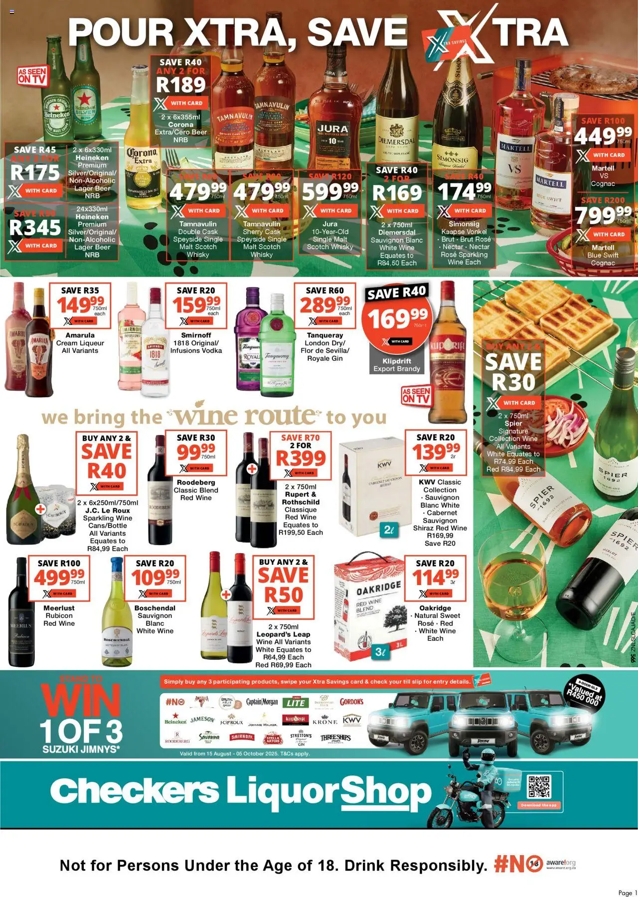 New Checkers catalogue – valid from 23.09.2025 | Page: 1 | Products: Router, Brandy, Gin, Cream