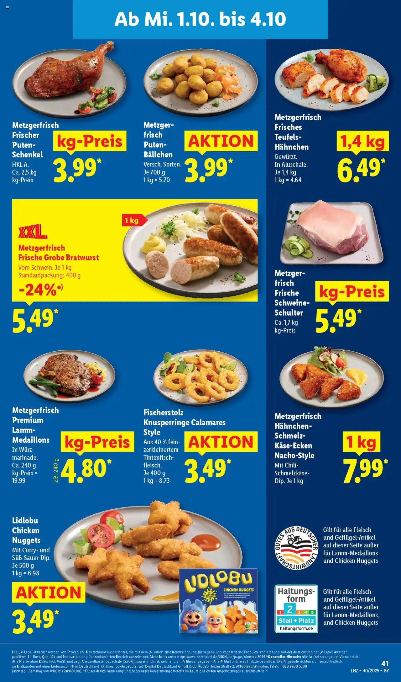 Lidl Prospekt Uffenheim – gültig ab 29.09.2025 | Seite: 59 | Produkte: Bad, Tintenfisch, Fleisch, Telefon