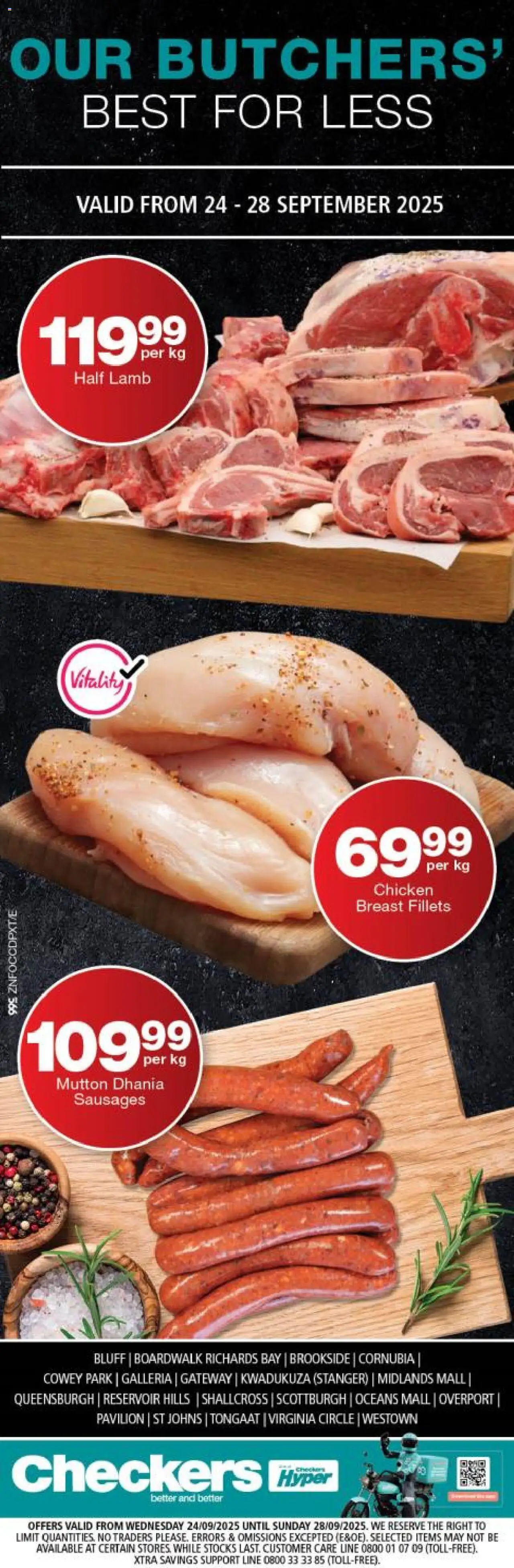 New Checkers catalogue – valid from 24.09.2025 | Page: 1 | Products: Chicken