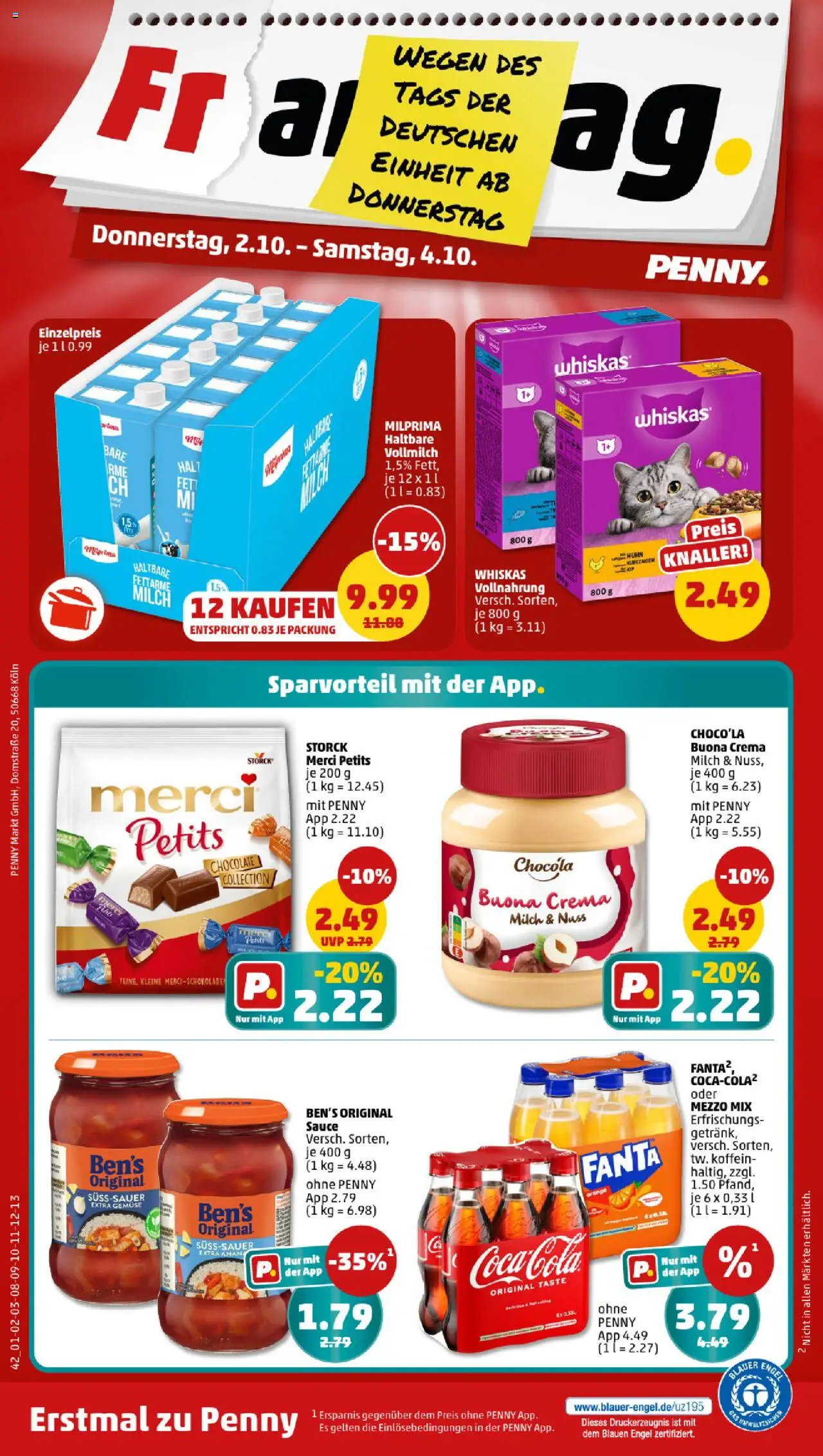 Penny Prospekt 	 – gültig ab 29.09.2025 | Seite: 42 | Produkte: Merci, Mezzo mix, Fanta, Gemüse
