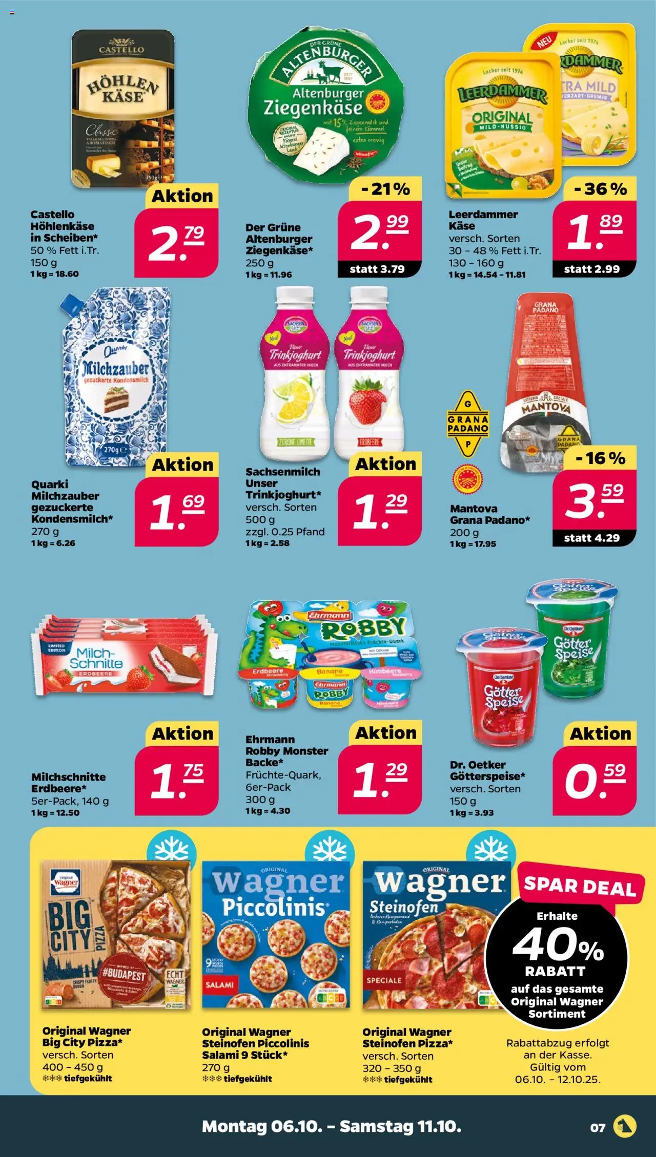 Netto Prospekt 	 – gültig ab 06.10.2025 | Seite: 7 | Produkte: Quark, Trinkjoghurt, Monster, Piccolinis