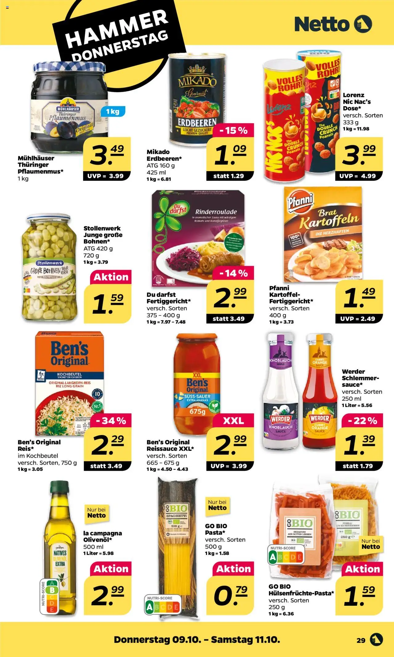 Netto Prospekt 	 – gültig ab 06.10.2025 | Seite: 29 | Produkte: Olivenol, Kartoffeln, Knoblauch, Erdbeeren