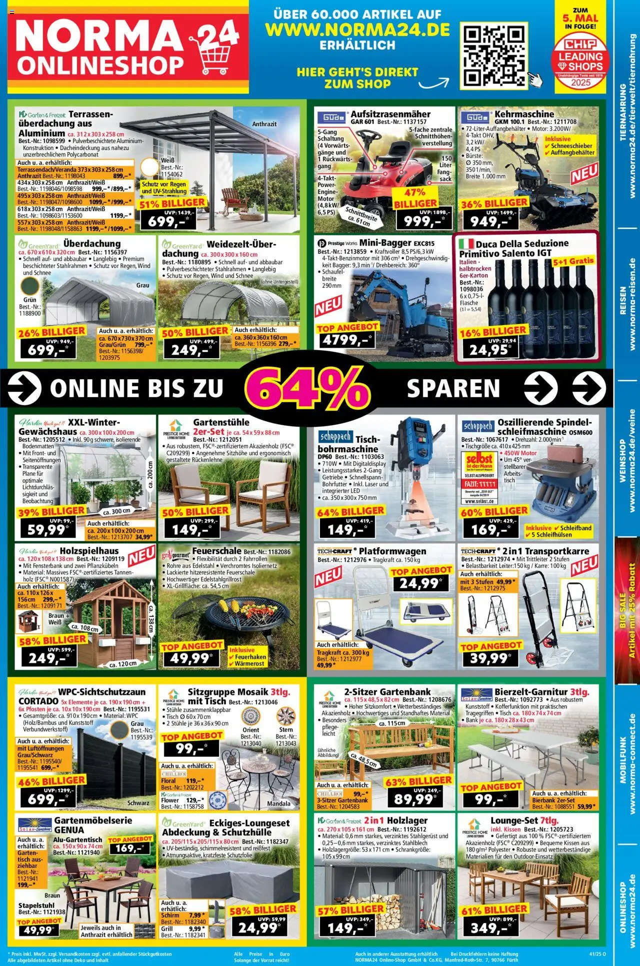 Norma Onlineshop – gültig ab 06.10.2025 | Seite: 1 | Produkte: Grill, Kissen, Tisch, Bürste