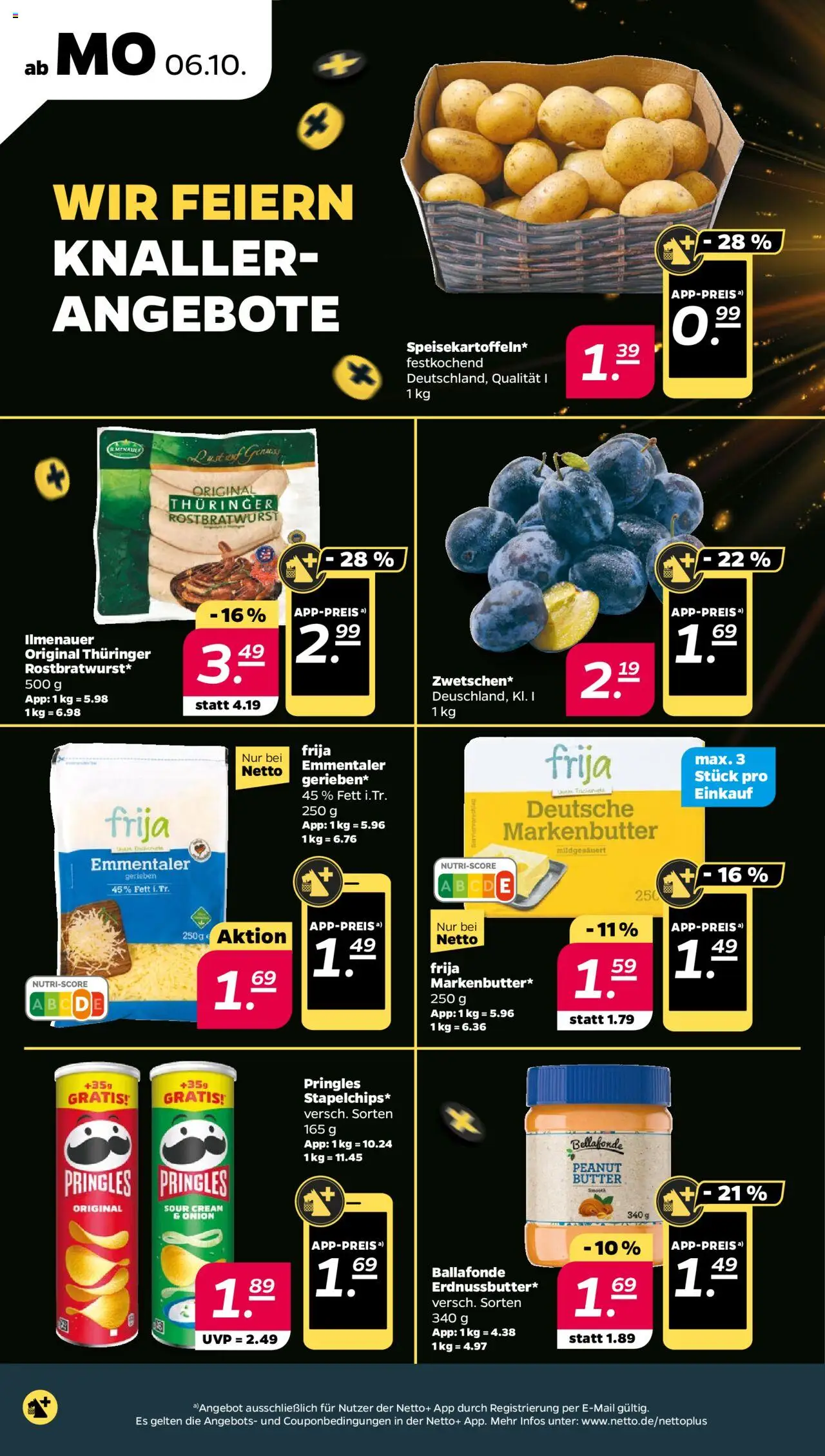 Netto Geburtstag und Sparen – gültig ab 06.10.2025 | Seite: 2 | Produkte: Butter, Pringles