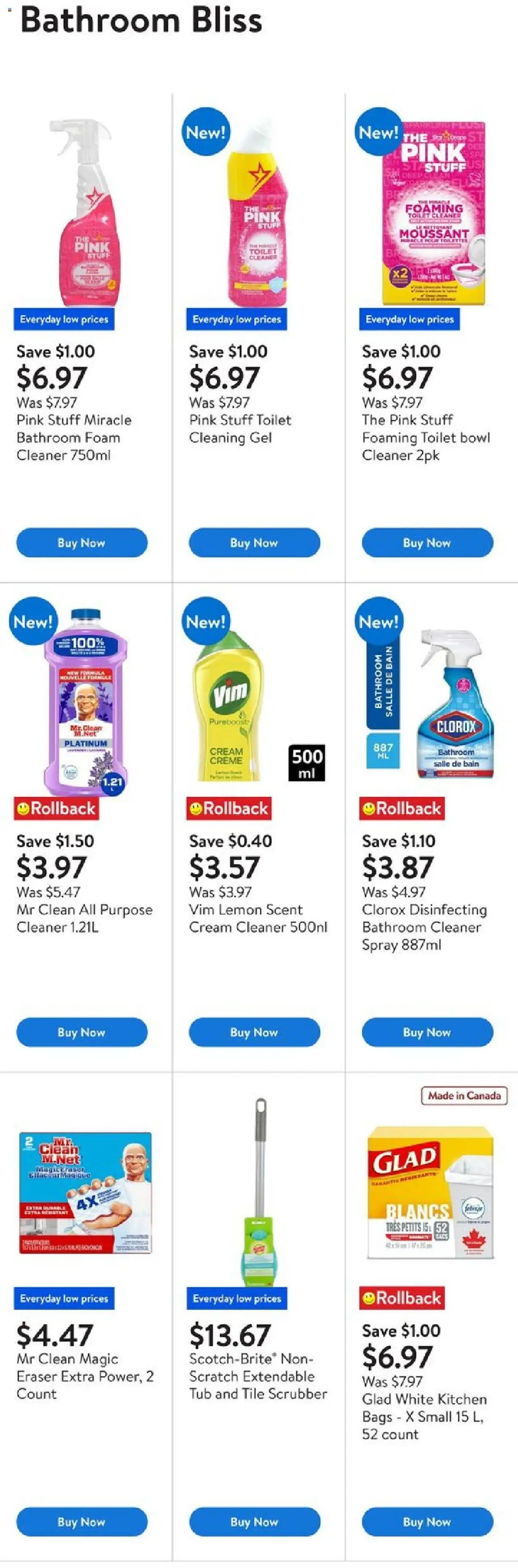 Walmart flyer valid from 25.09.2025 | Page: 3 | Products: Cream, Toilette