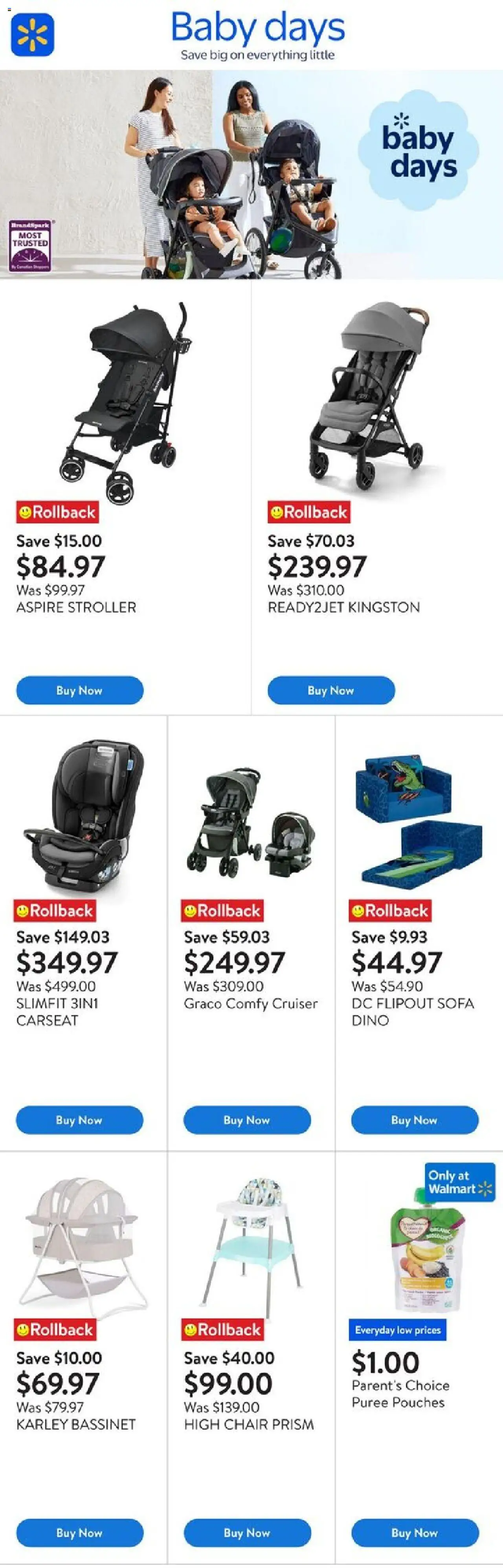 Walmart flyer valid from 25.09.2025 | Page: 1 | Products: Sofa, Chair