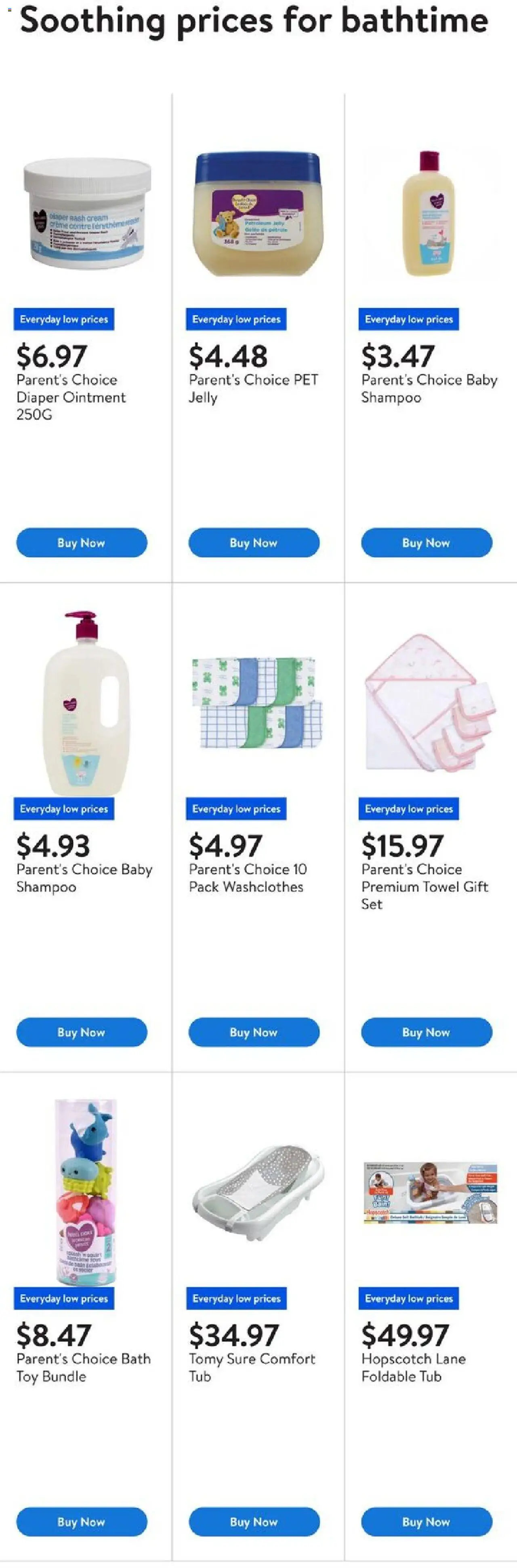 Walmart flyer valid from 25.09.2025 | Page: 4 | Products: Cream, Shampoo, Bath