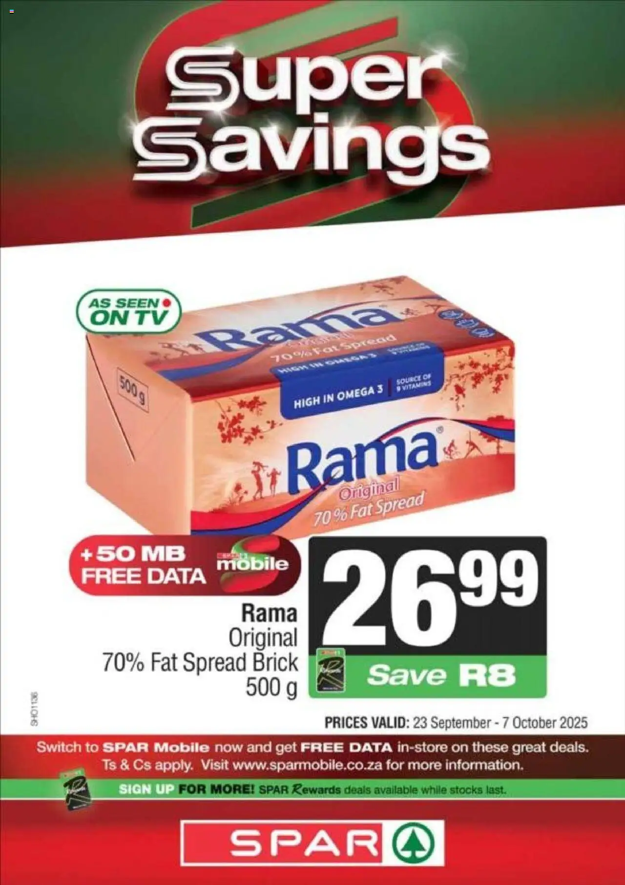 New Spar catalogue – valid from 23.09.2025 | Page: 5 | Products: Data, TV, Switch, Fat spread