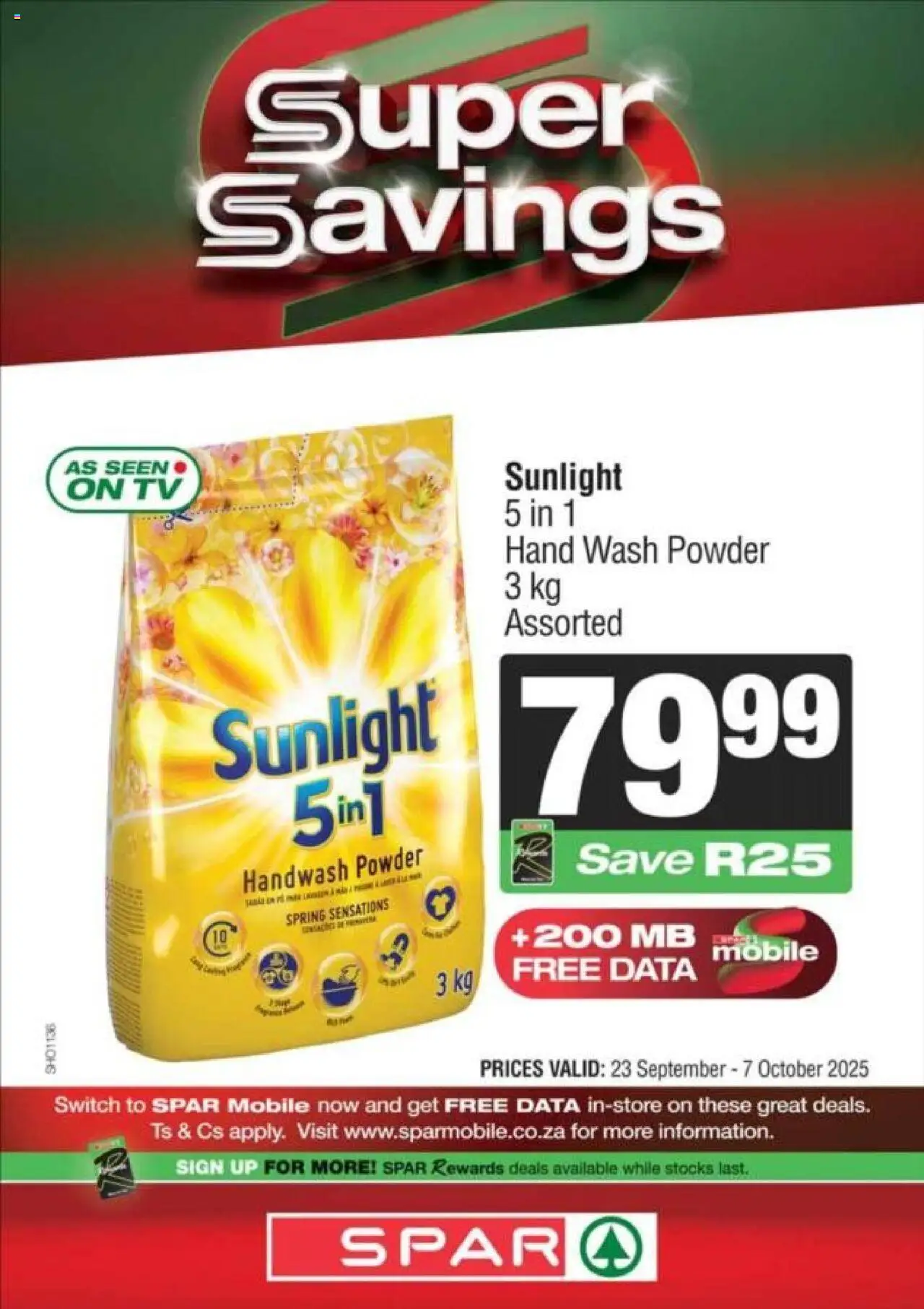 New Spar catalogue – valid from 23.09.2025 | Page: 6 | Products: Data, TV, Powder, Switch