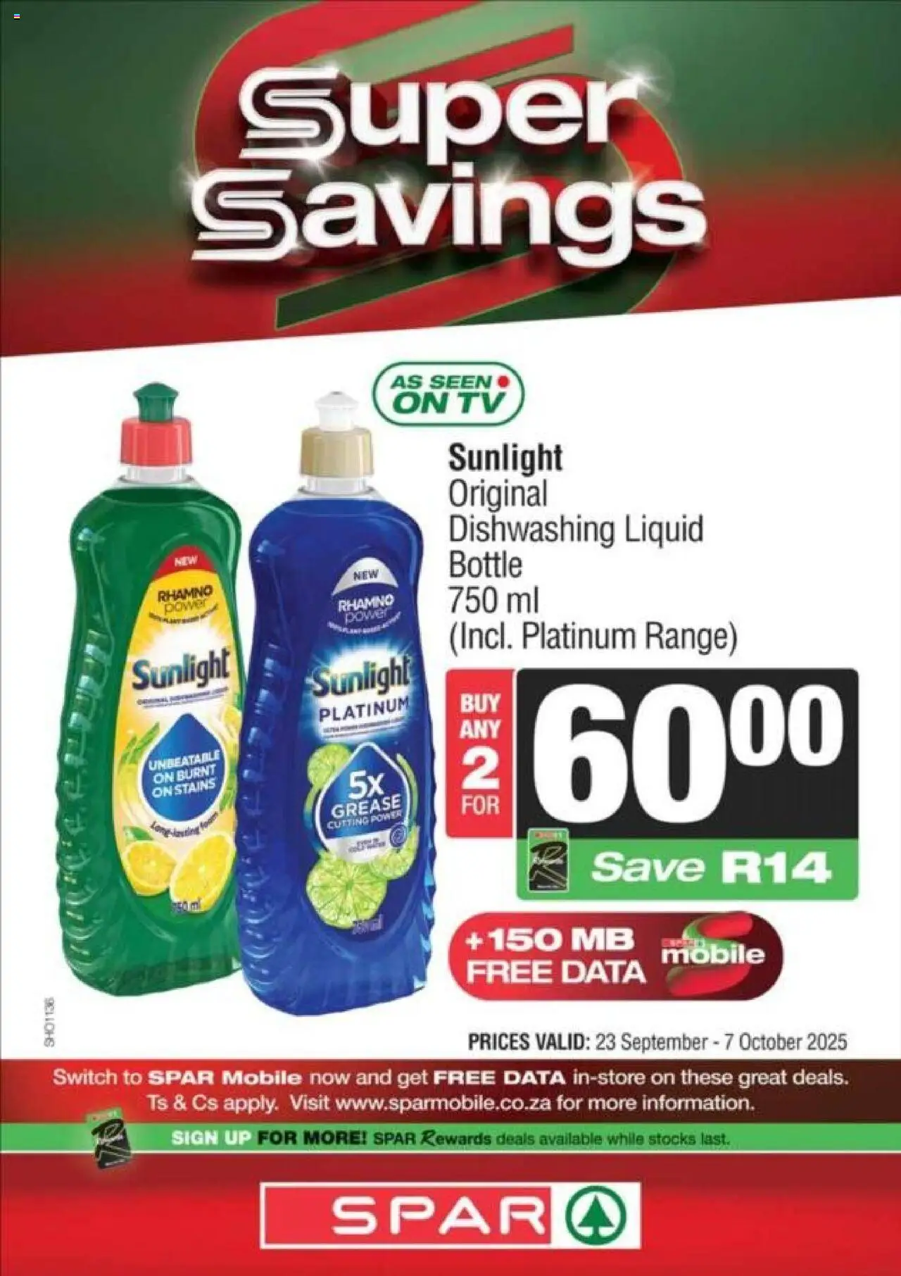 New Spar catalogue – valid from 23.09.2025 | Page: 7 | Products: Data, TV, Switch, Dishwashing liquid