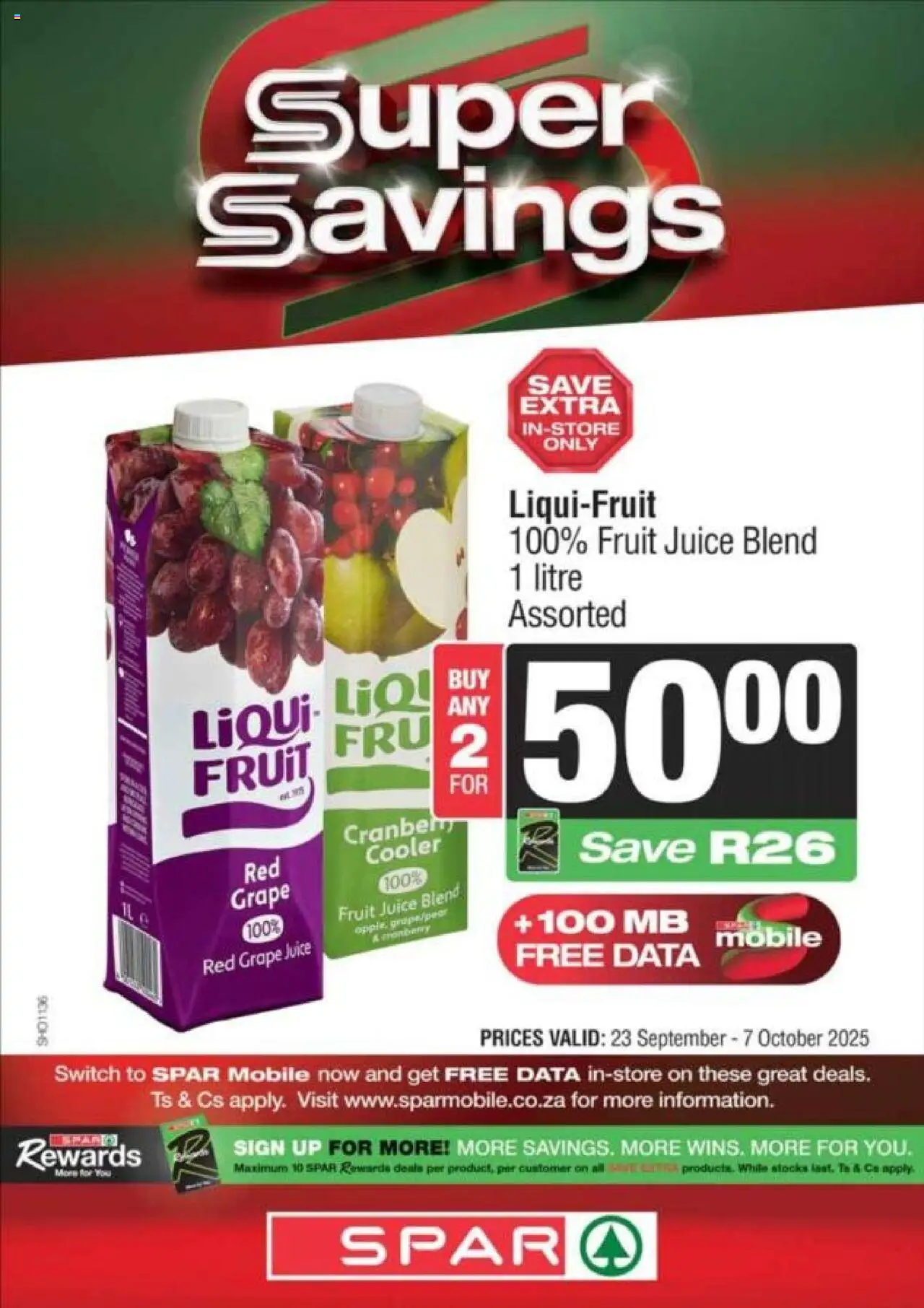 New Spar catalogue – valid from 23.09.2025 | Page: 11 | Products: Data, Cooler, Juice, Switch