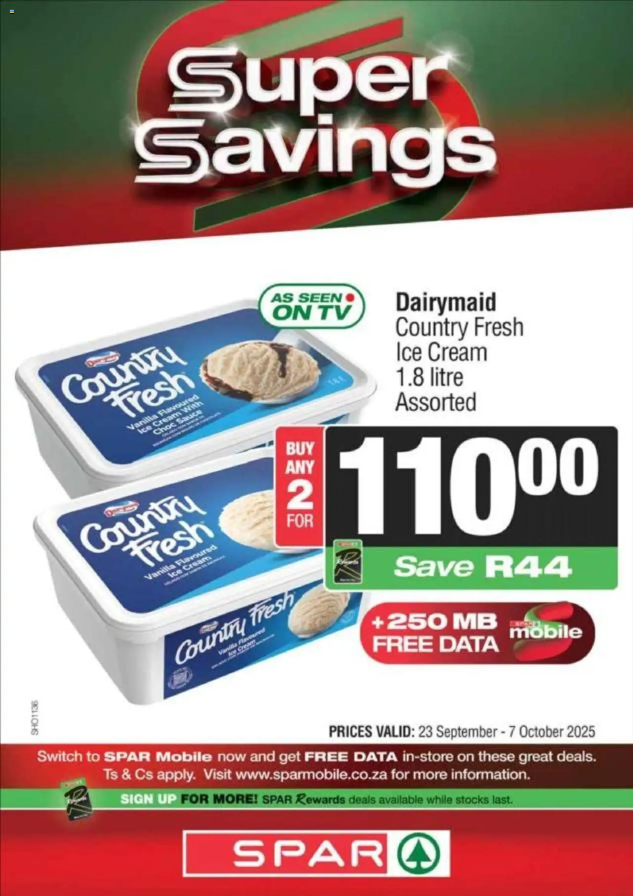New Spar catalogue – valid from 23.09.2025 | Page: 14 | Products: Data, Cream, Ice cream, Sauce