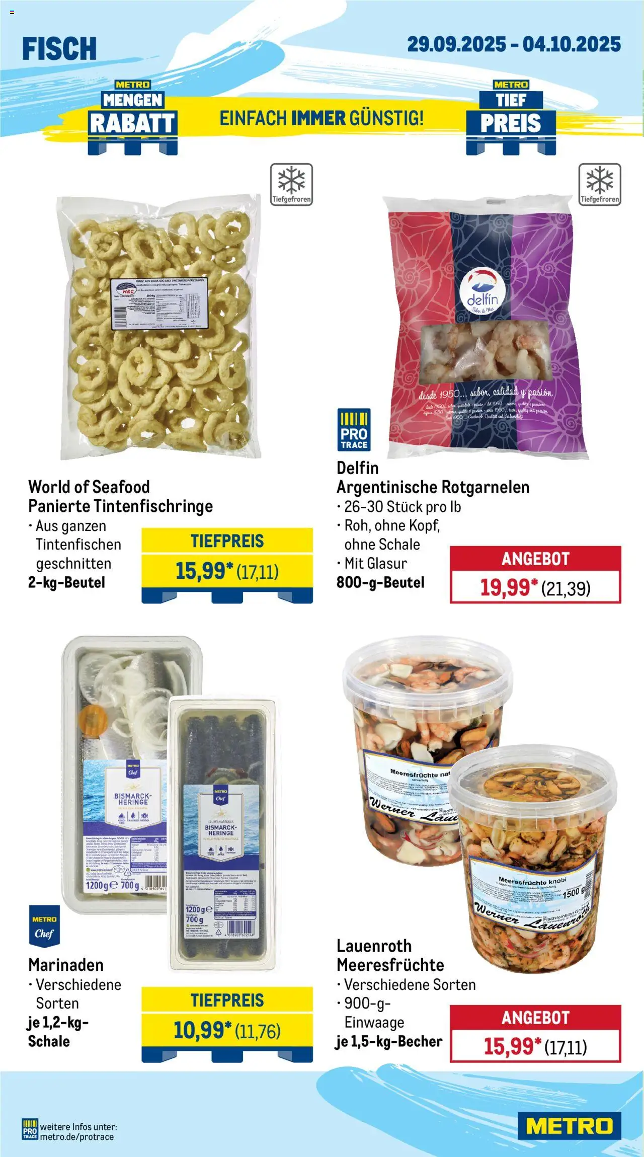 Metro Prospekt 	 – gültig ab 29.09.2025 | Seite: 6 | Produkte: Rapsöl, Fisch, Meeresfrüchte