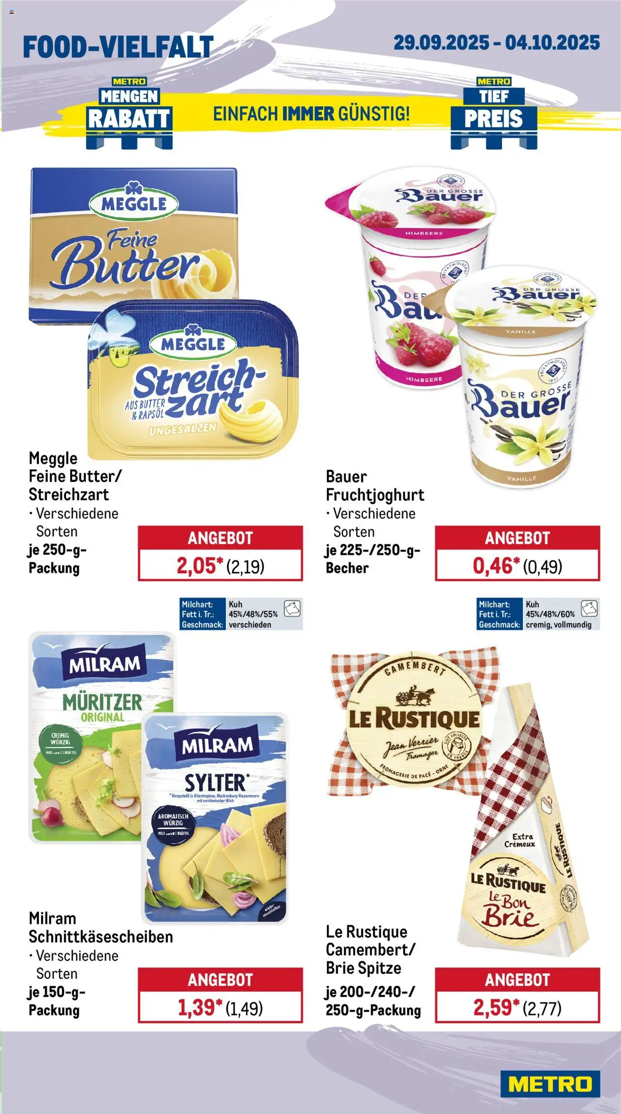 Metro Prospekt 	 – gültig ab 29.09.2025 | Seite: 9 | Produkte: Milch, Butter, Rapsöl, Himbeere