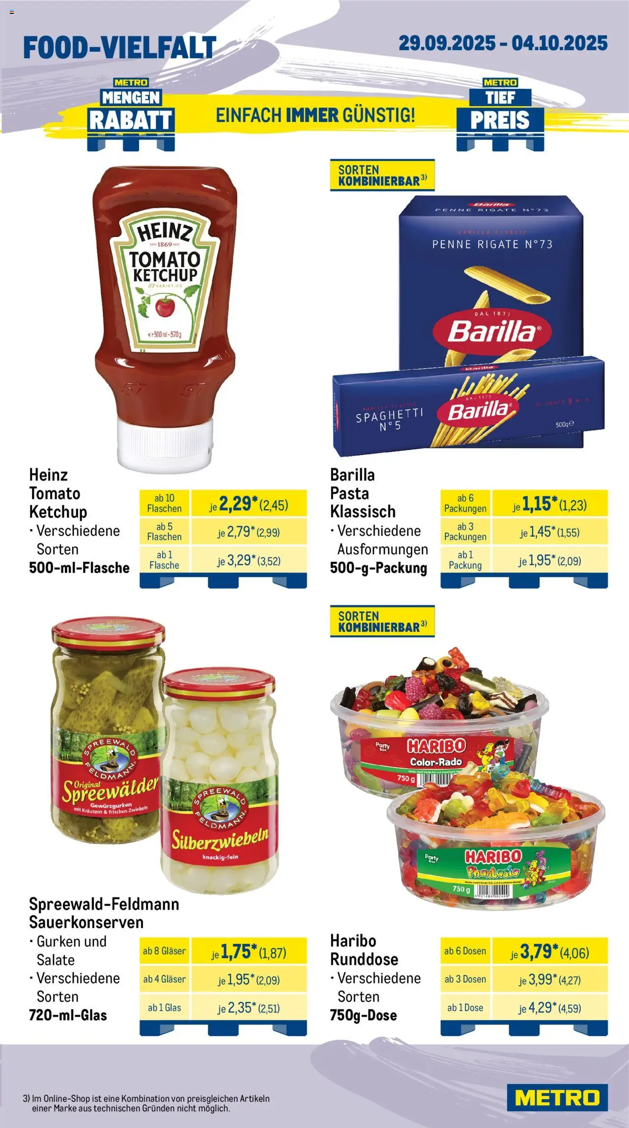 Metro Prospekt 	 – gültig ab 29.09.2025 | Seite: 11 | Produkte: Haribo, Pasta, Ketchup, Gurken