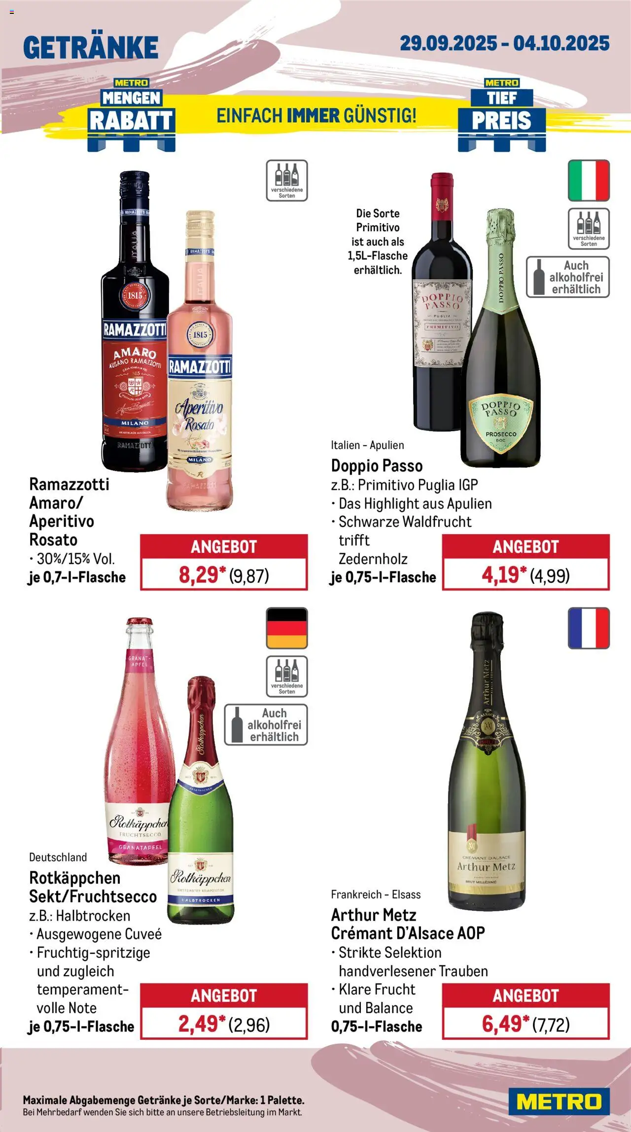 Metro Prospekt 	 – gültig ab 29.09.2025 | Seite: 15 | Produkte: Äpfel, Fruchtsecco, Prosecco, Doppio Passo