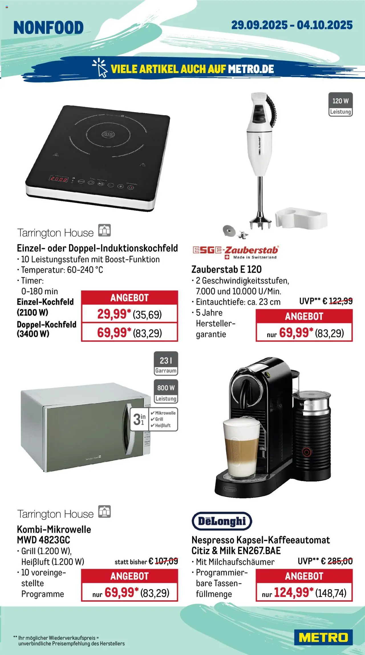 Metro Prospekt 	 – gültig ab 29.09.2025 | Seite: 19 | Produkte: Mikrowelle, Grill
