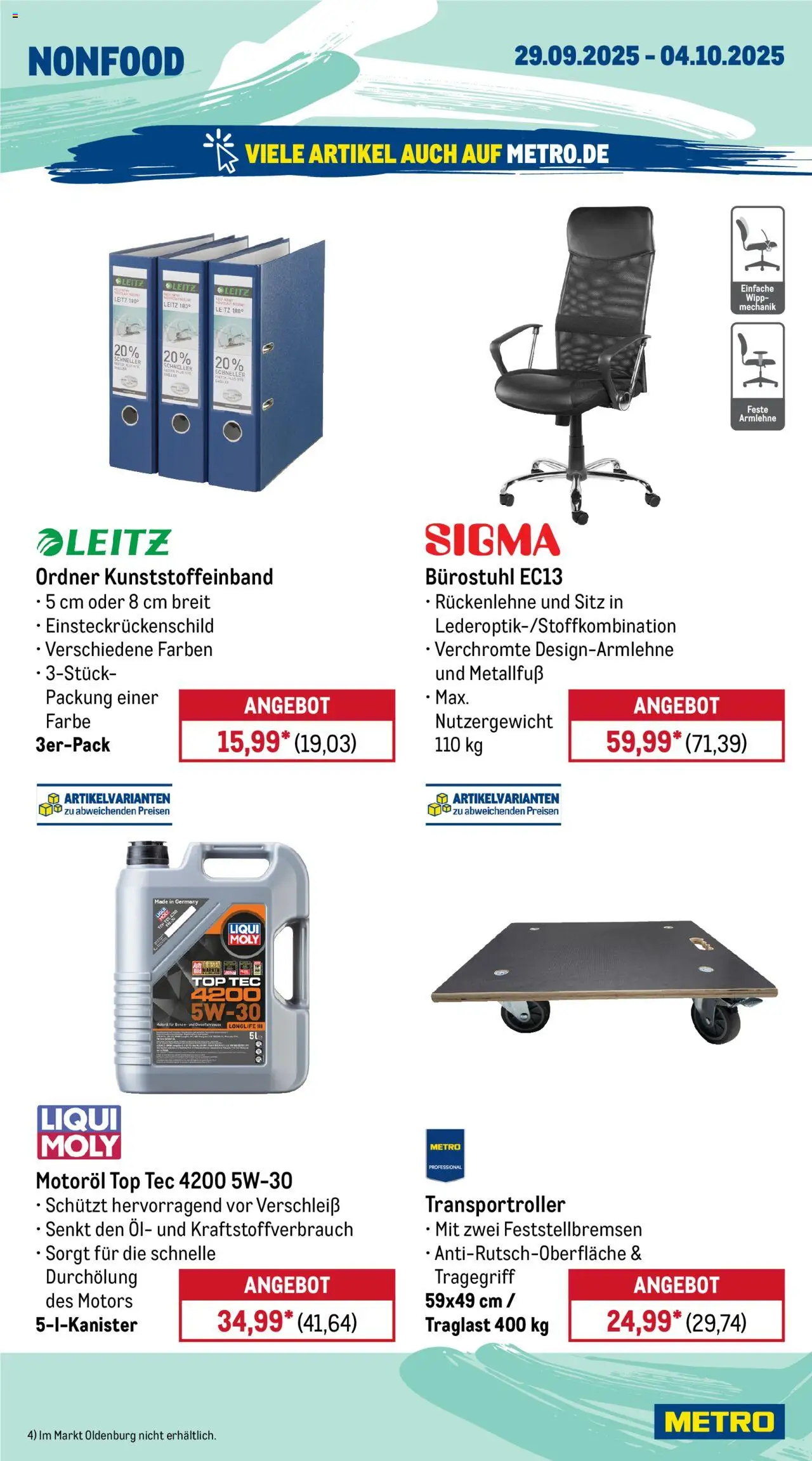 Metro Prospekt 	 – gültig ab 29.09.2025 | Seite: 22 | Produkte: Top, Öl