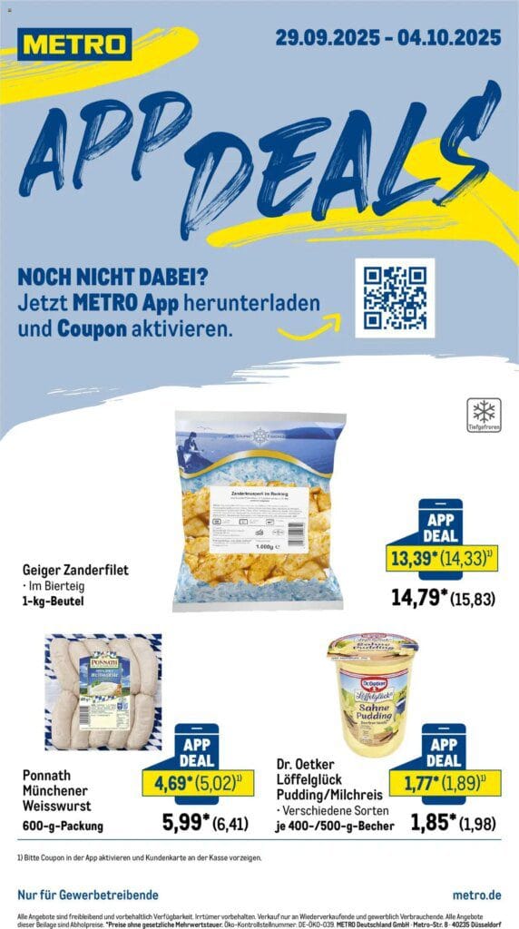 Metro App Deals (ab 29.09.2025) zum Blättern