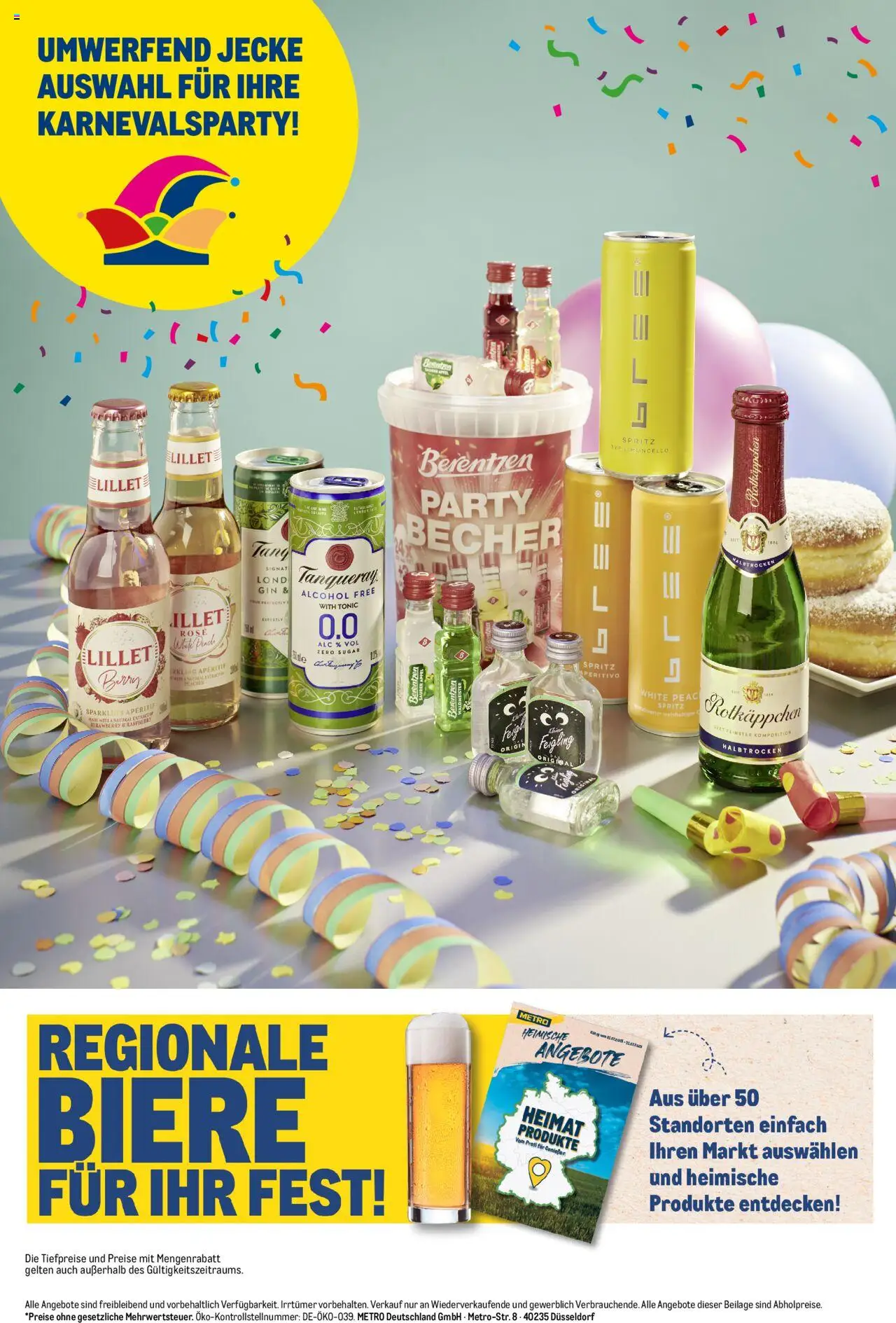 Metro Wurfmaterial Karneval – gültig ab 01.10.2025 | Seite: 14 | Produkte: Äpfel, Limoncello, Gin, Berentzen