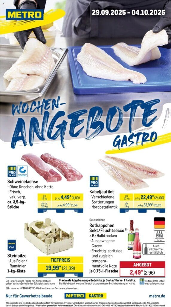 Metro Wochen-Angebote Gastro (ab 29.09.2025) zum Blättern