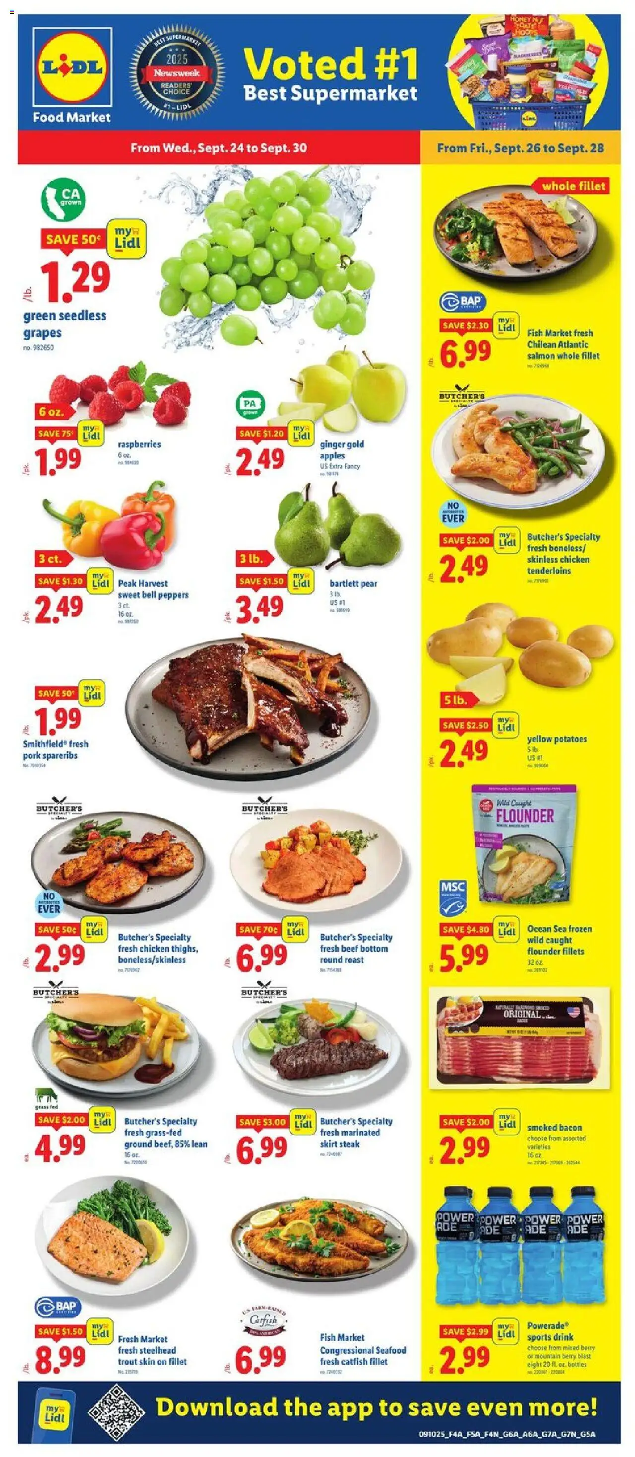 Lidl Weekly Ad - SC - valid from 24.09.2025 | Page: 1 | Products: Apples, Fish, Potatoes, Pear