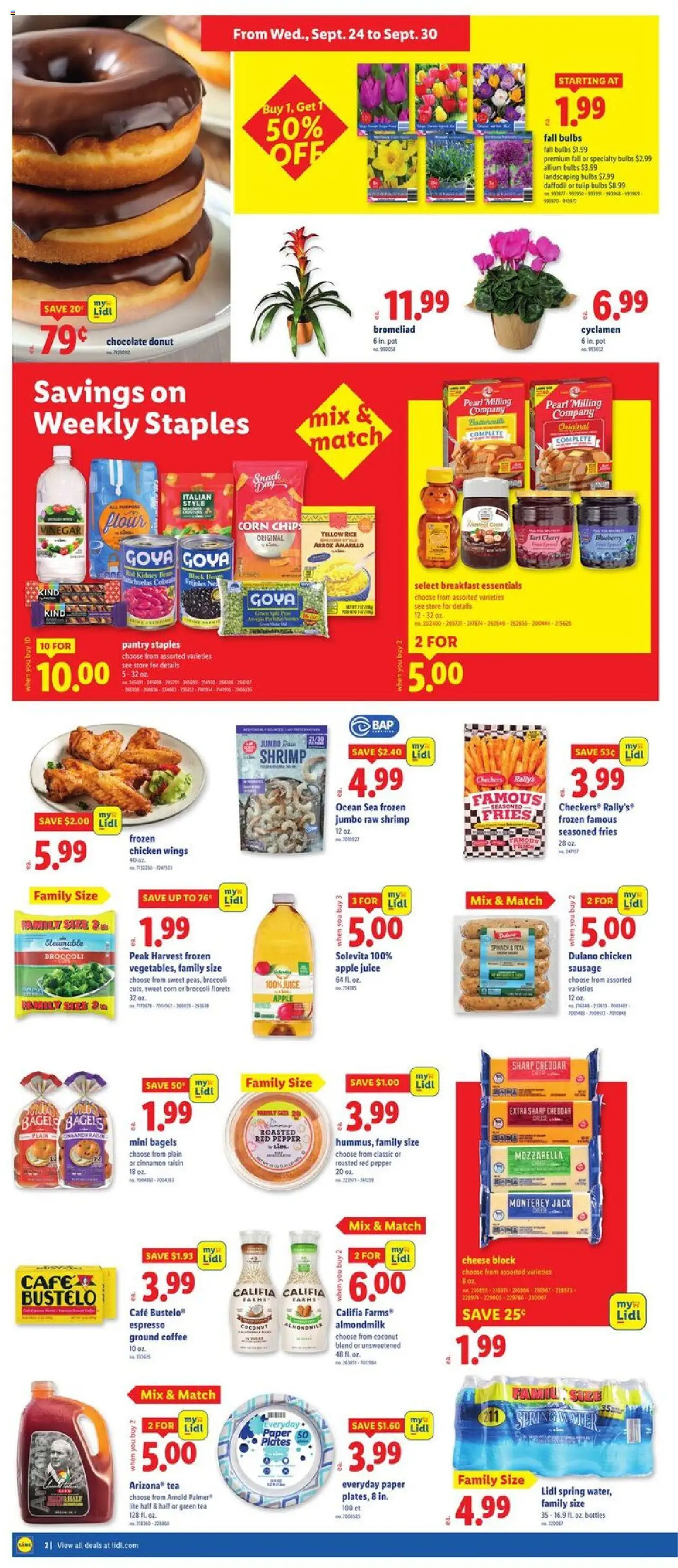 Lidl Weekly Ad - SC - valid from 24.09.2025 | Page: 2 | Products: Coffee, Chocolate, Tea, Sausage