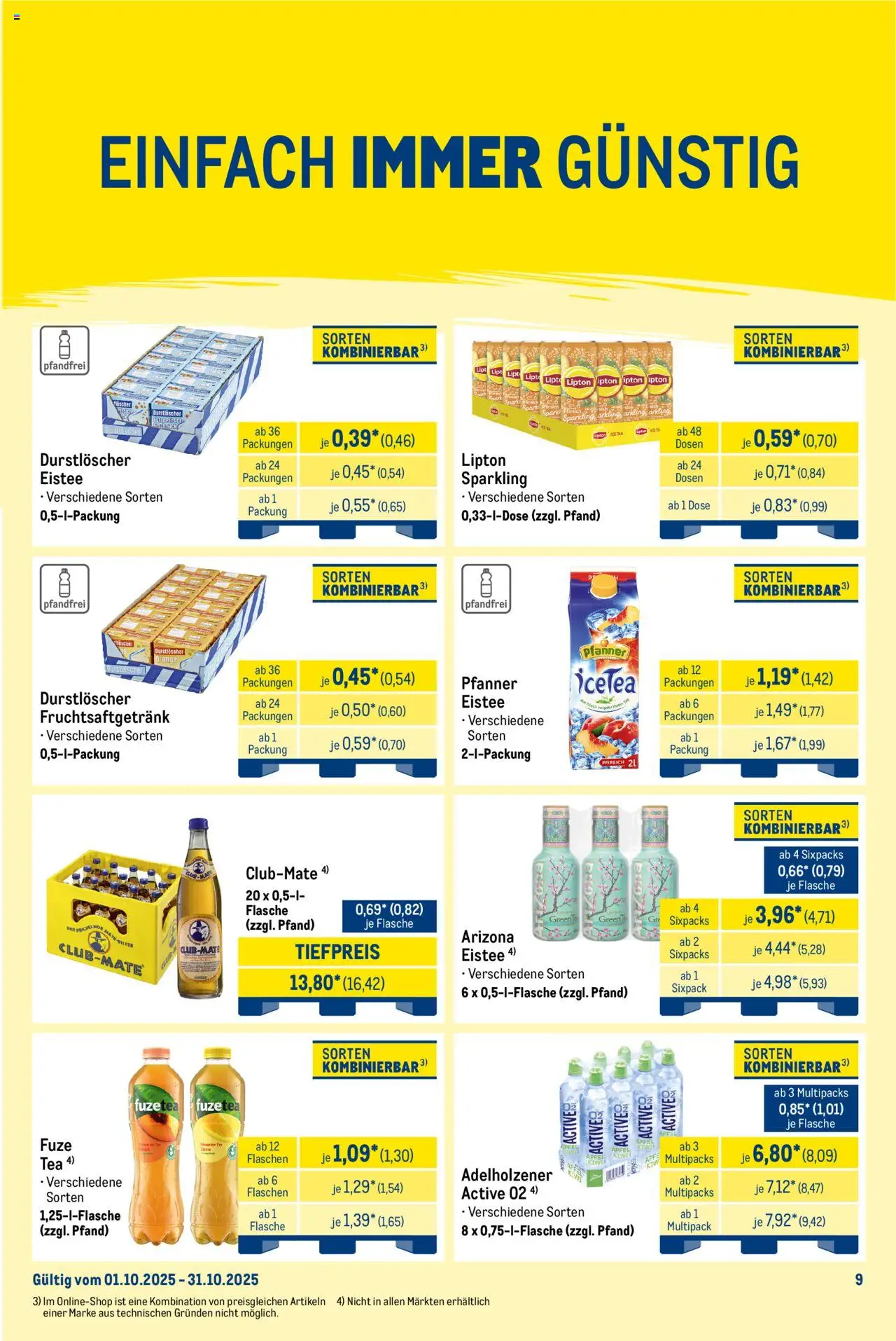 Metro Wochen-Angebote Händler – gültig ab 29.09.2025 | Seite: 13 | Produkte: Durstloscher, Adelholzener, Pfirsich