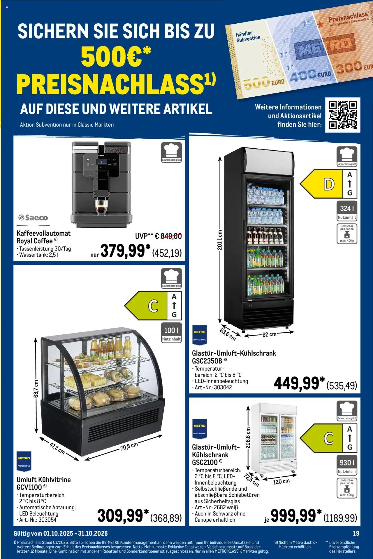 Metro Wochen-Angebote Händler – gültig ab 29.09.2025 | Seite: 23 | Produkte: Kühlschrank, Kaffeevollautomat